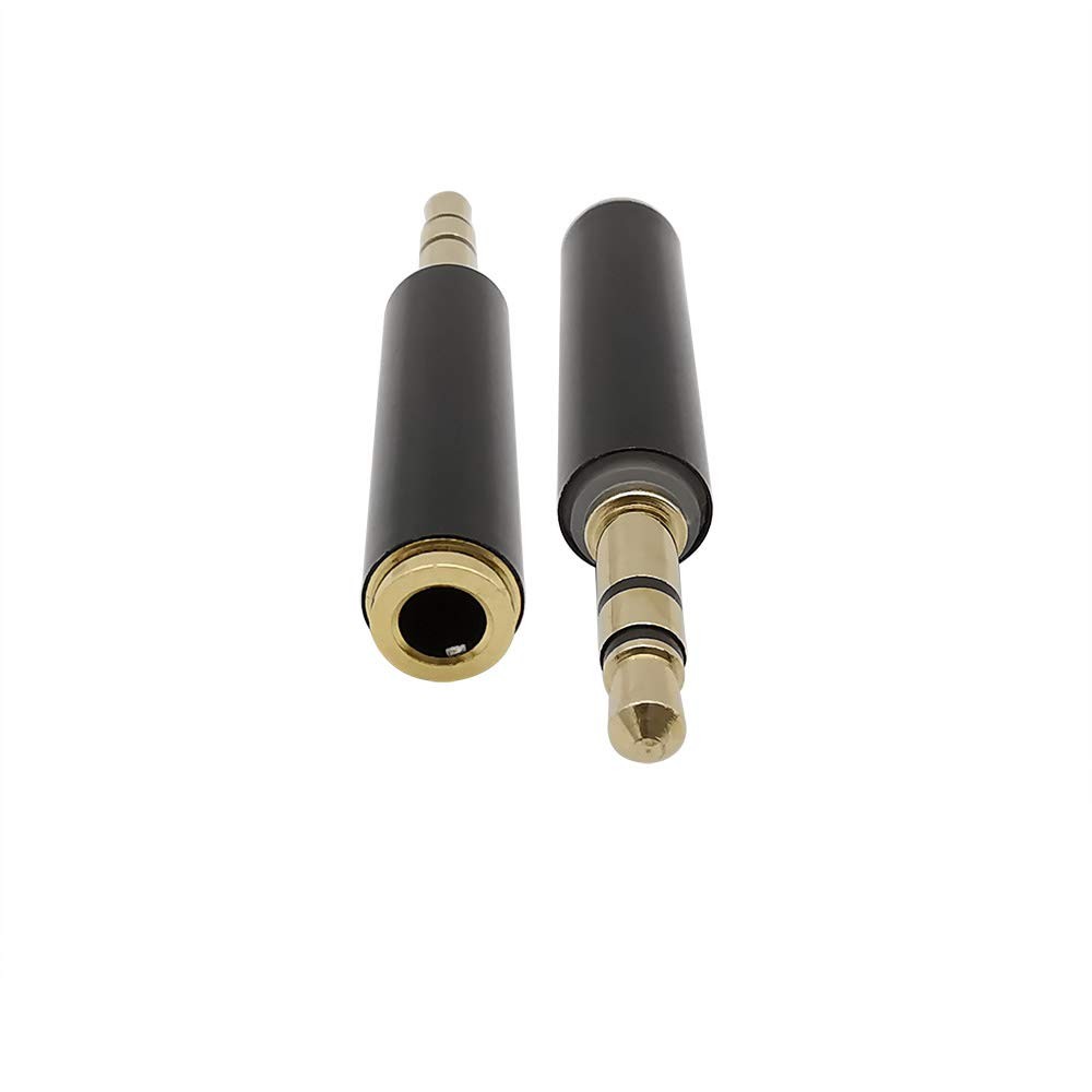 VizGiz 2 Pack TRRS to TRS Adapter 3.5mm Plug Jack 1/8” Connector Converter for