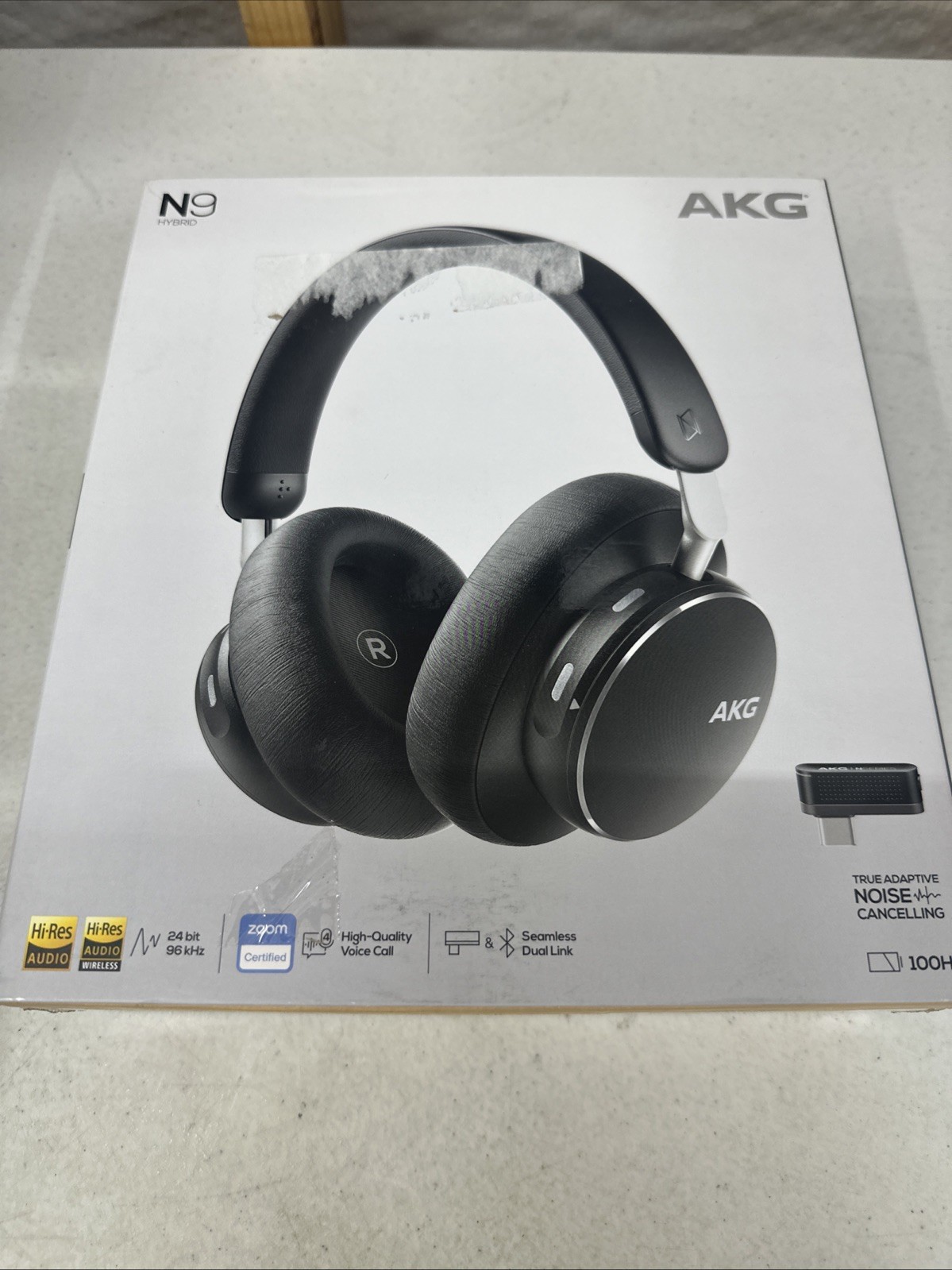 Harman AKG N9 Hybrid Wireless Headphones – Hi-Res Audio + ANC | Open Box