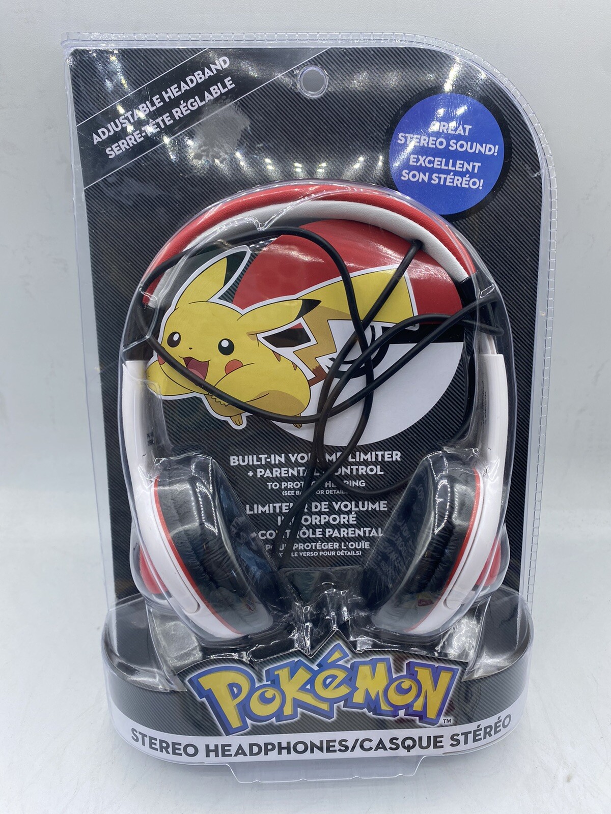 Pokemon Stereo Headphone Headset In Box Sealed 2016 Connects To Any Audio Device