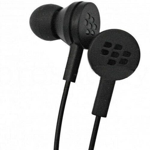 BlackBerry Earbuds WS-510 HDW-61938-001 Black Wired 3.5mm Right Angle Jack NEW