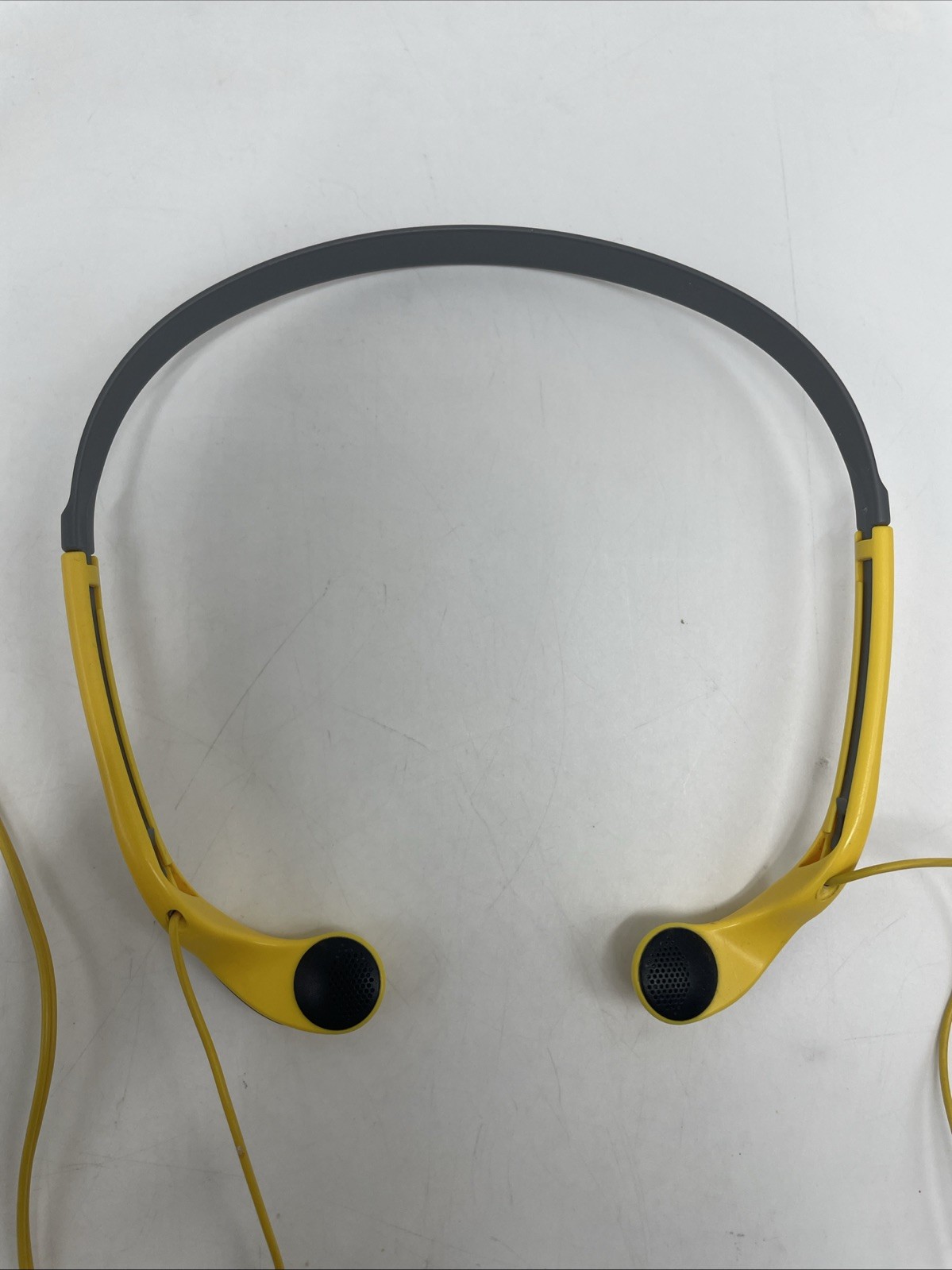 Vintage Sony Sports MDR-W014 Walkman Headphones Yellow TESTED WORKING