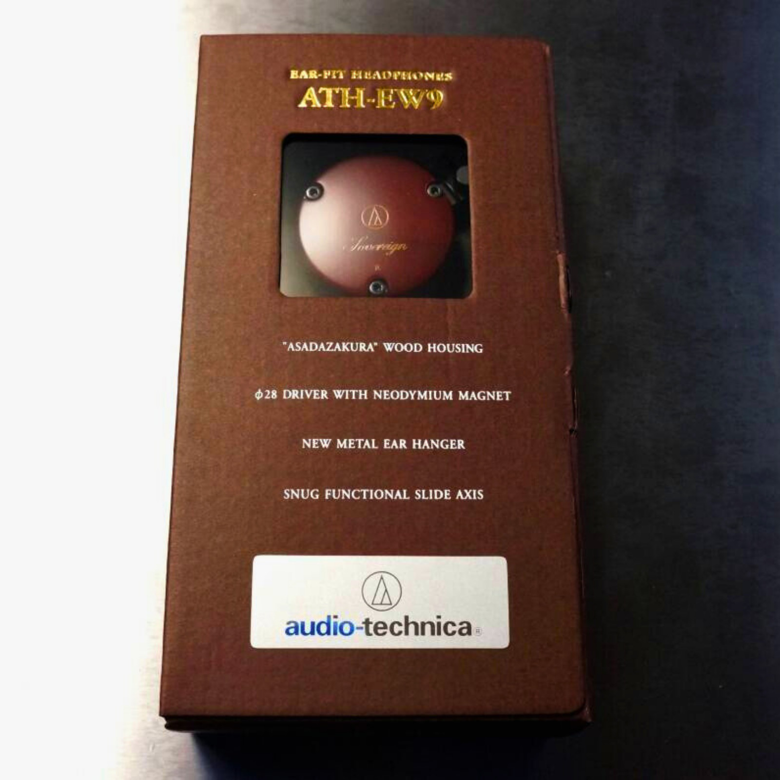 Audio Technica ATH-EW9 Wood Ear Fit Clip-On Wired Headphones Asada Cherry Japan