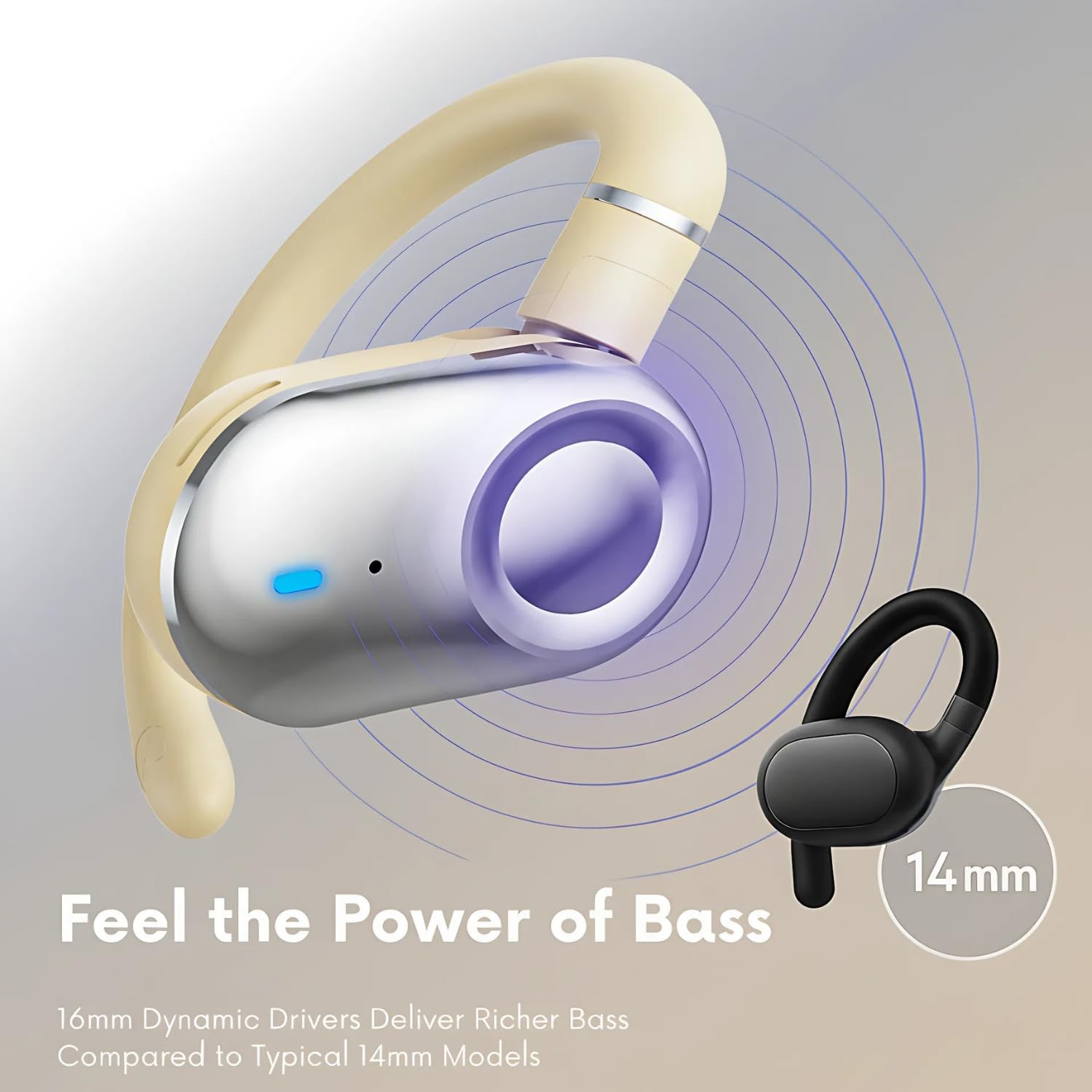 Open Ear Earbuds with Bi-Axial Adjustment Fit and Immersive Sound, Bluetooth …