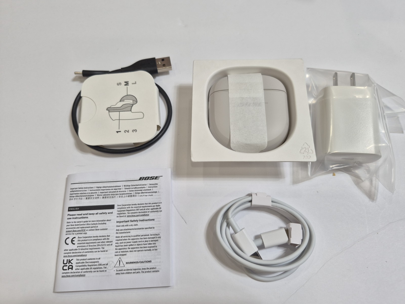 BOSE QuietComfort Ultra Wireless Noise Cancelling In-Ear Earbuds Blk 882826-0010