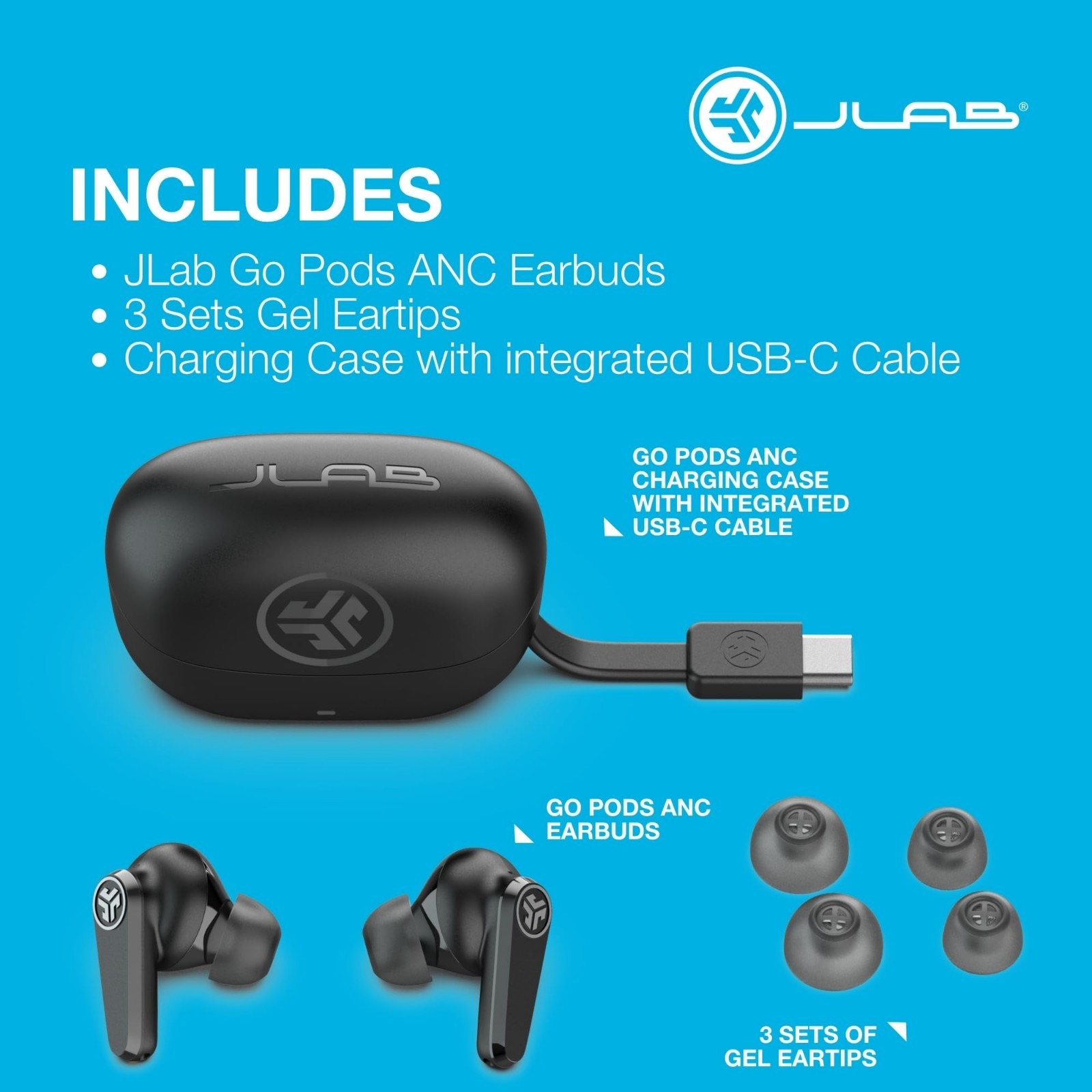 True Wireless Earbuds with Active Noise Cancelling, Bluetooth, Sage Color