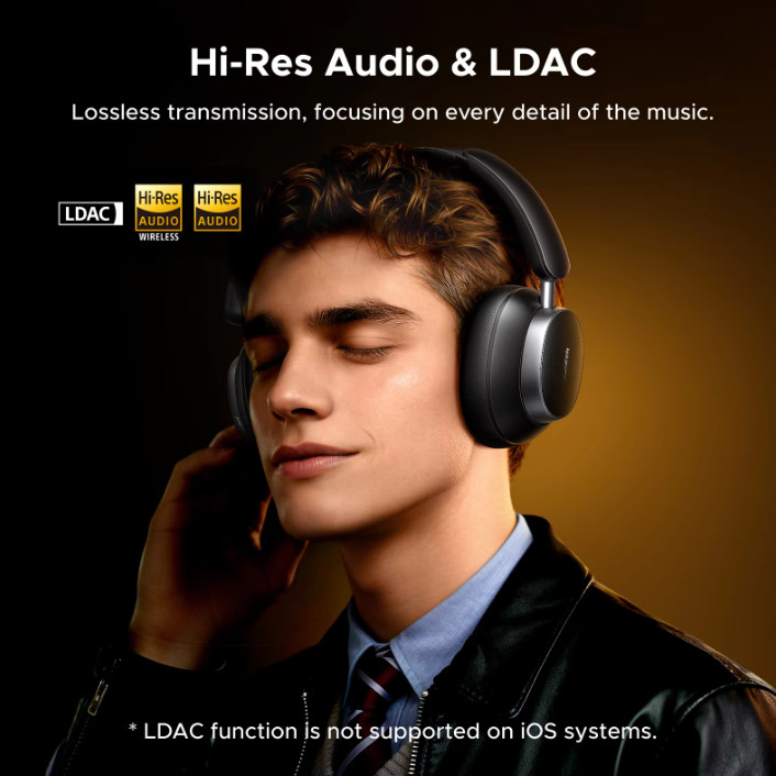 UGREEN ANC Bluetooth Headphones Over Ear Hi-Res LDAC 120H Wireless