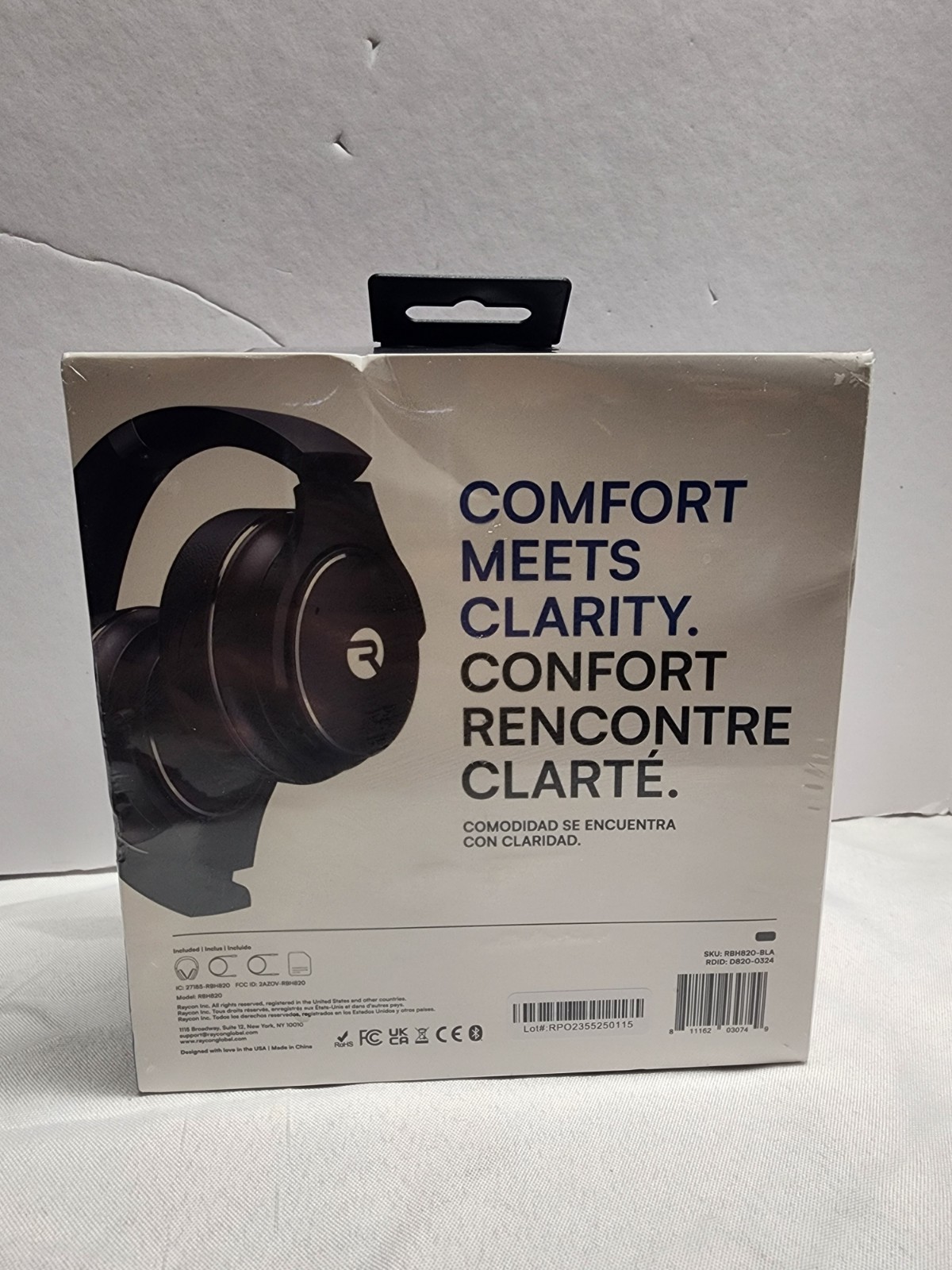 Raycon RBH820-WHI The Everyday Over-Ear Noise-Canceling Headphones – Black