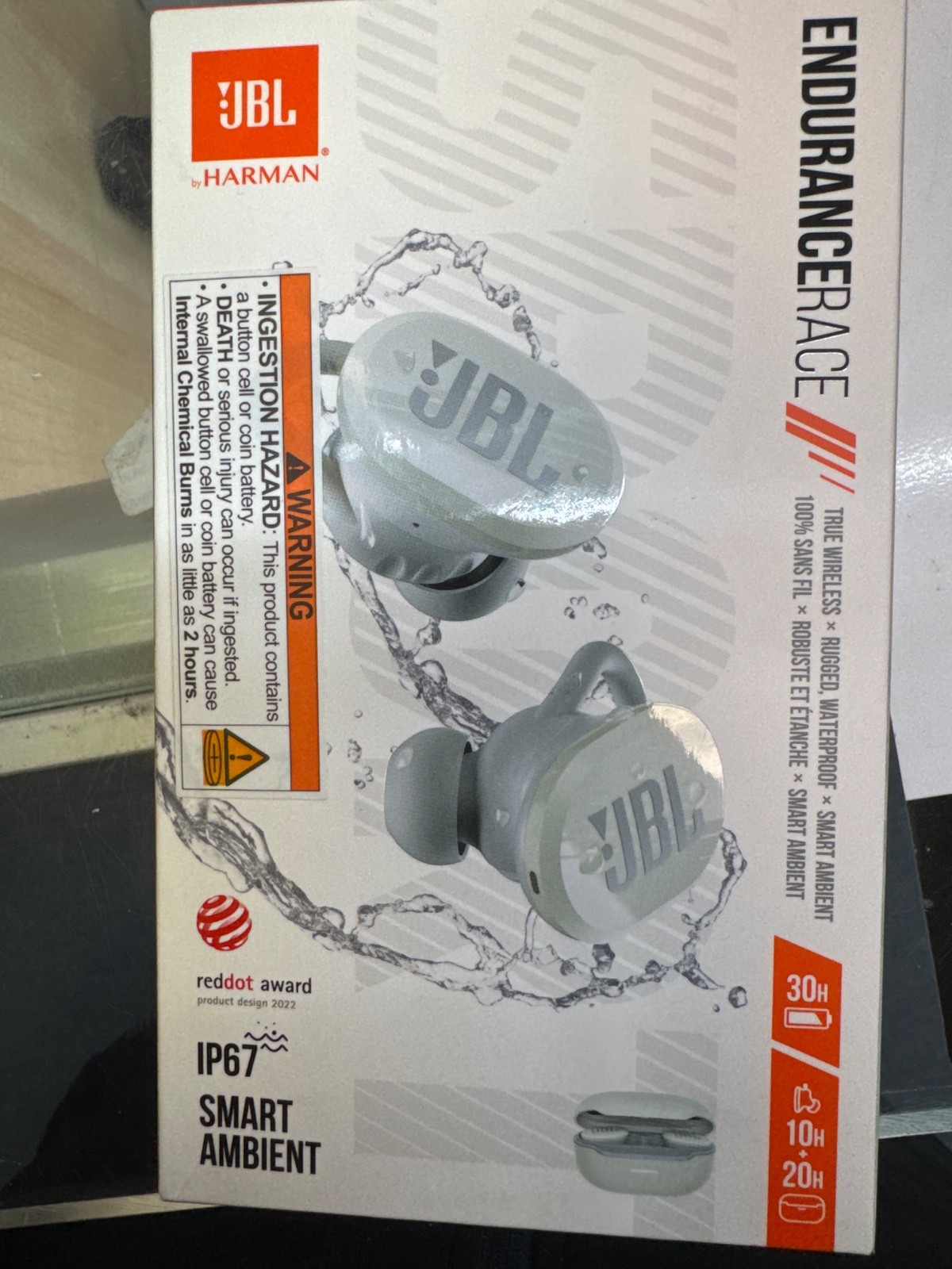 JBL JBLENDURACEWHTAM Bluetooth Headphones – Gray