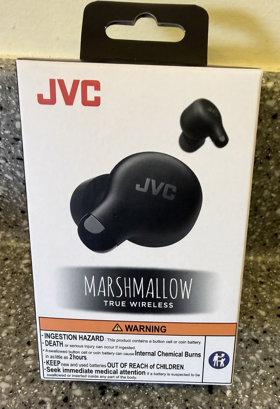 JVC Marshmallow Black In Ear True Wireless Earbuds Headphones HA-A18T