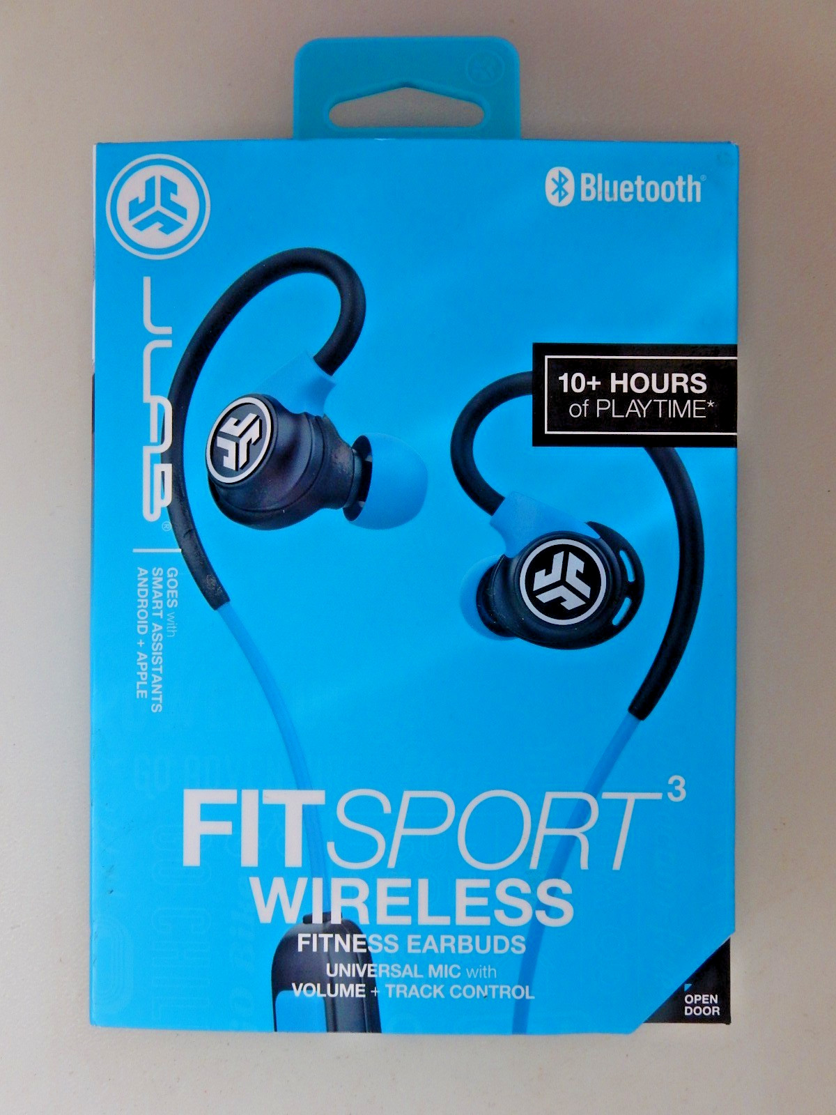 JLAB FITSPORT 3 Wireless Fitness Earbuds Bluetooth Black/Blue Universal Mic, New