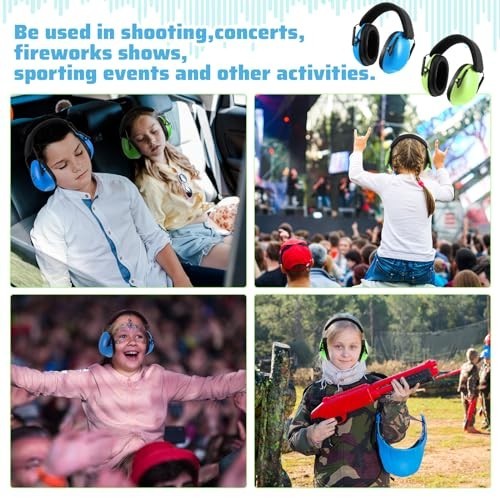 12 Pcs Kids Noise Cancelling Headphones – 27dB Ear Protection Earmuffs for Adult