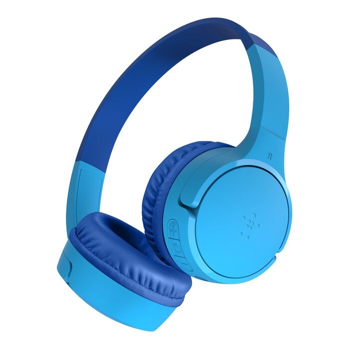 Belkin Wireless Kids Headphones, Volume Limited, 30H Fast Charge, School, Blue