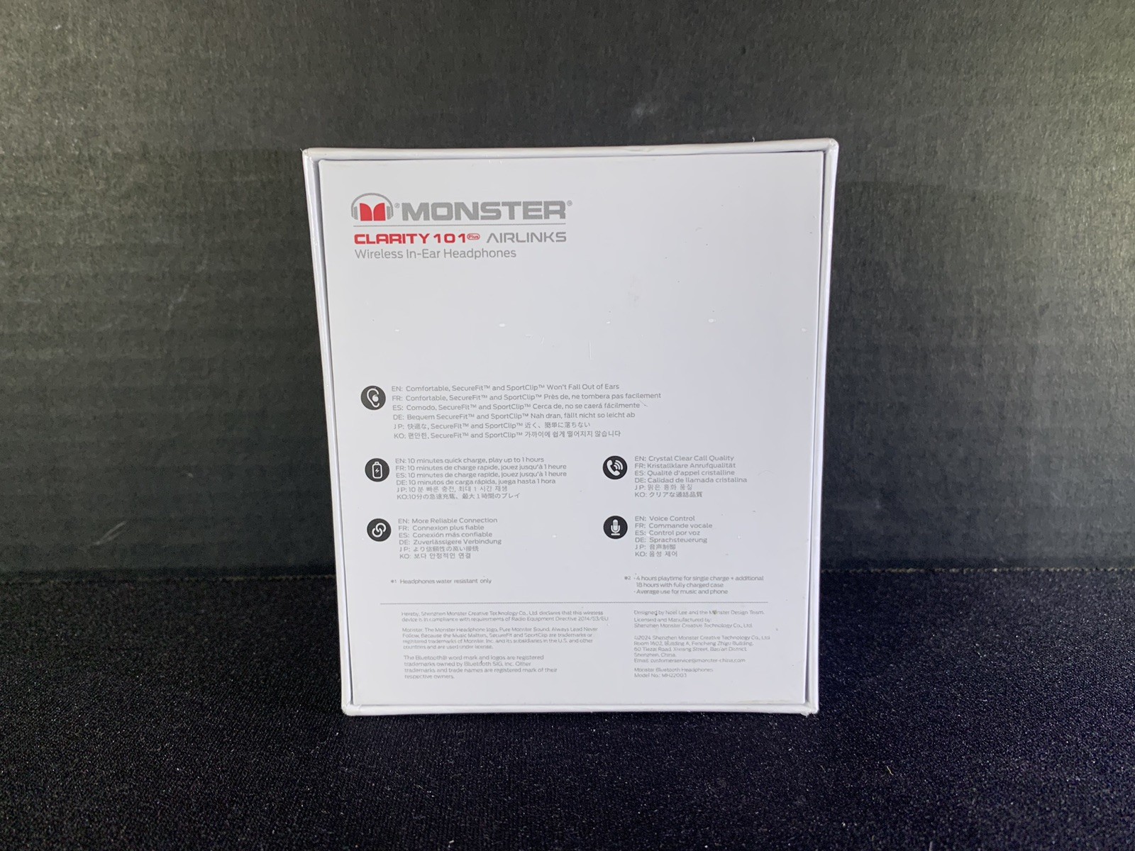 Brand New Monster Black Clarity 101 Airlinks Wireless Earbuds Headphones