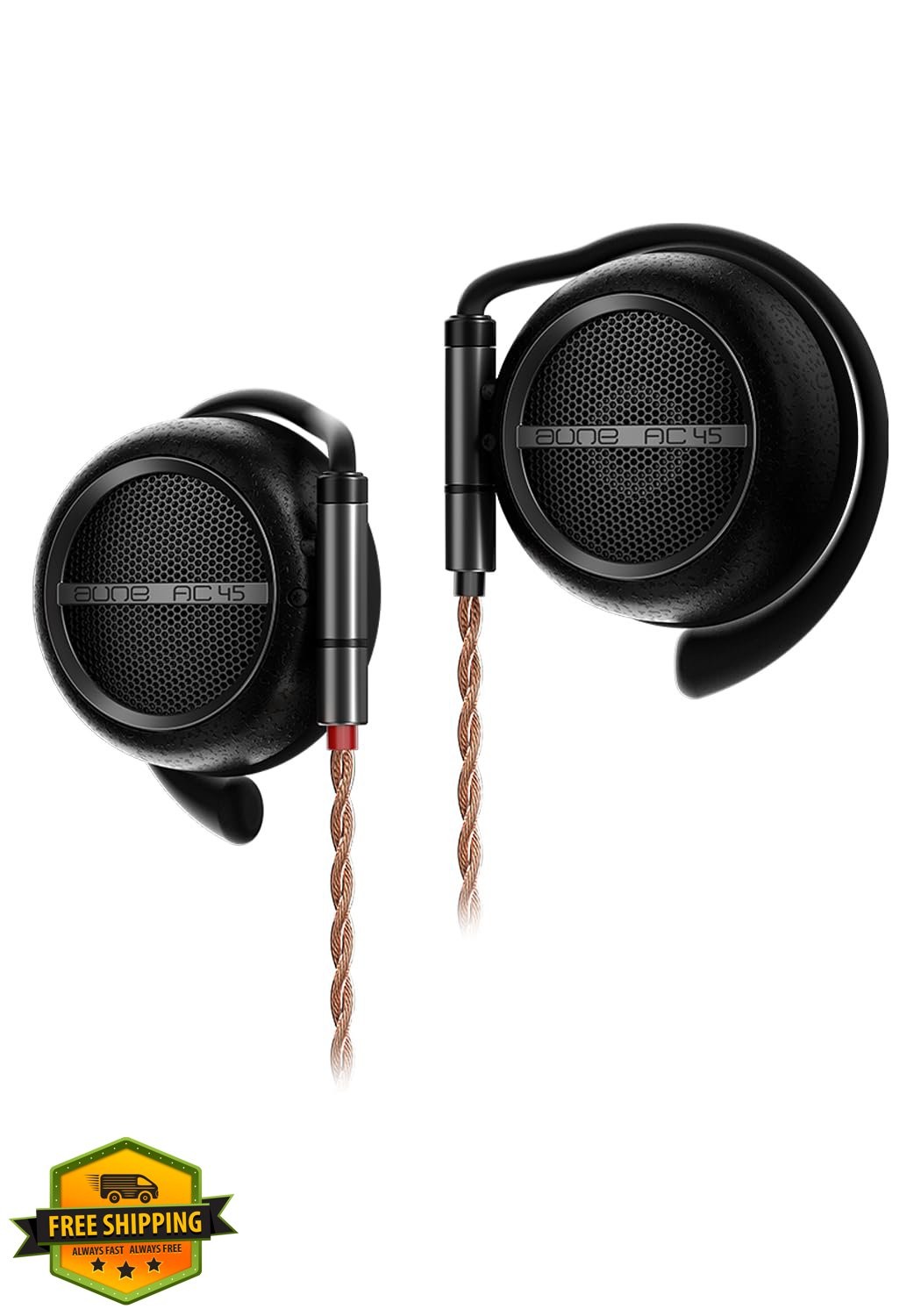 Aune AC45 Open-Back Clip-on Headphones, 40mm Hi-Res Audiophile Dynamic Driver