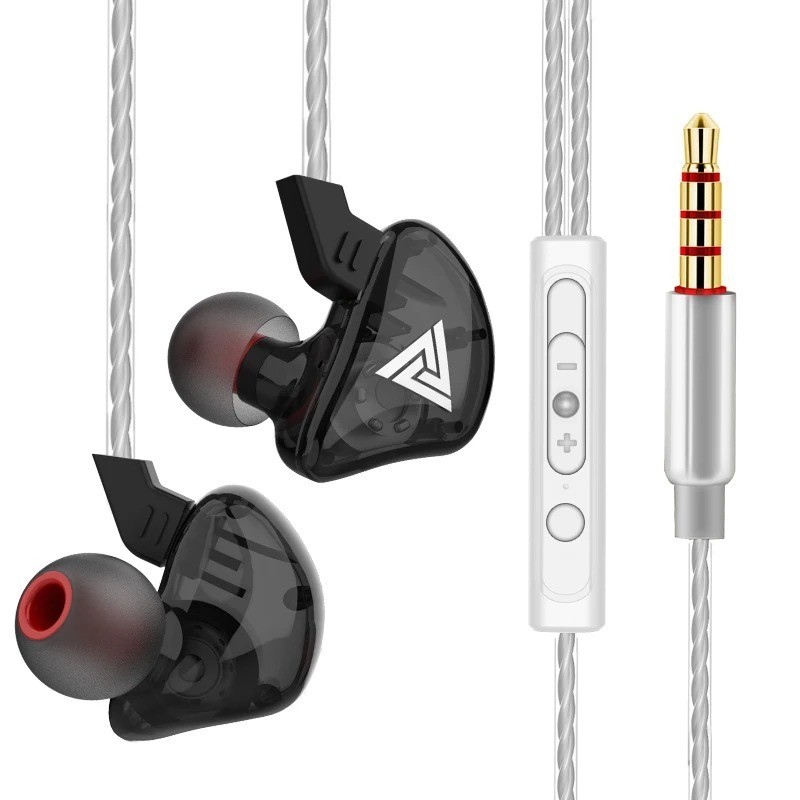 QKZ AK6 Wired In Ear Earphones with Mic 3.5mm Stereo Bass Headphones