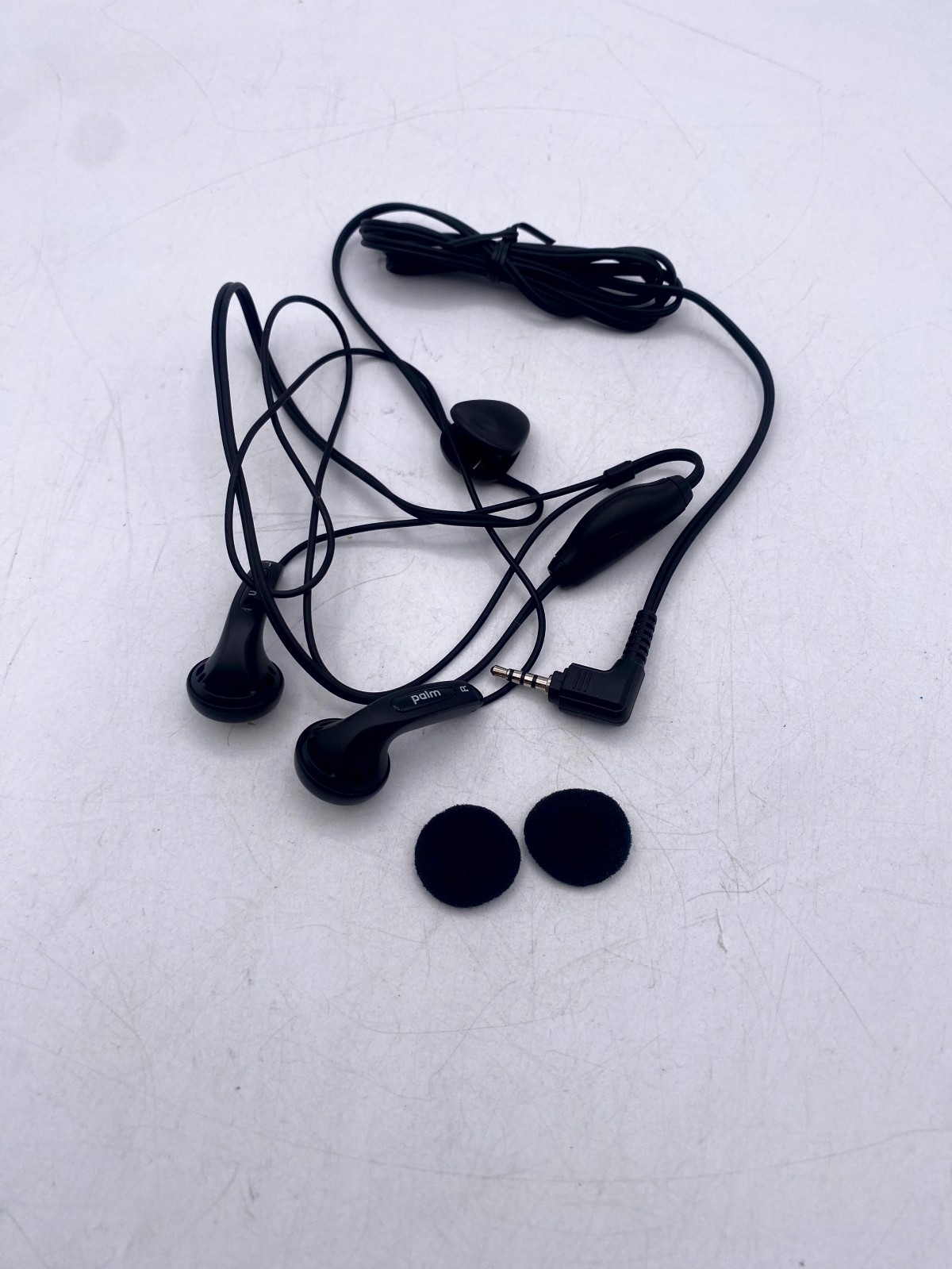Palm Stereo Headphones Earbuds Black 2.5mm Jack Lightweight Volume Control