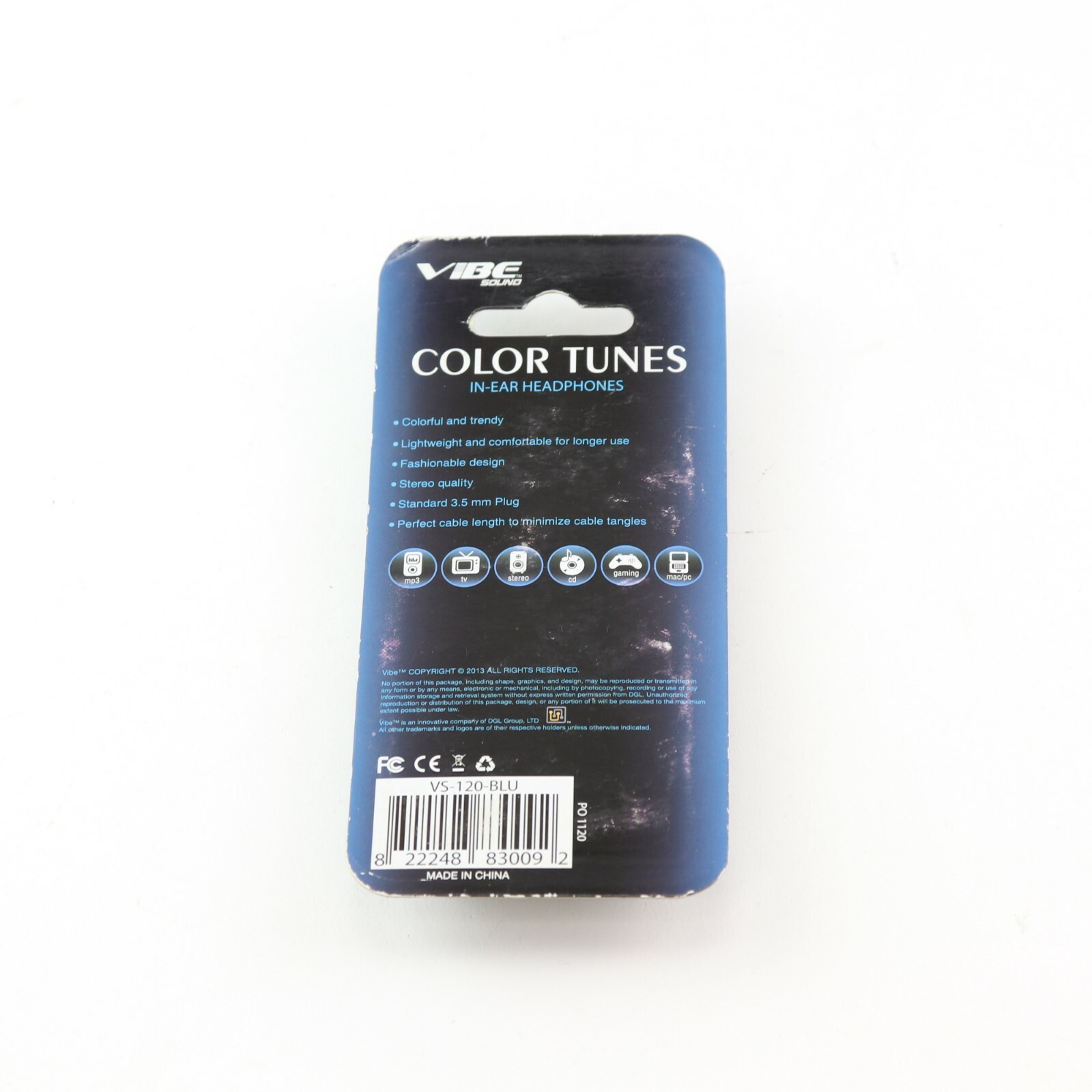 Vibe Color Tunes VS-120-In-Ear Stereo Headphones Blue