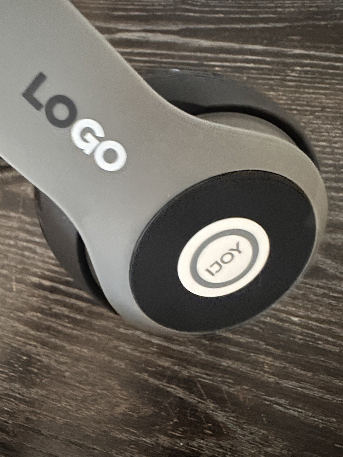 iJoy LOGO Gray Matte Finish Wireless(or Wired) Bluetooth Over The Ear Headphones