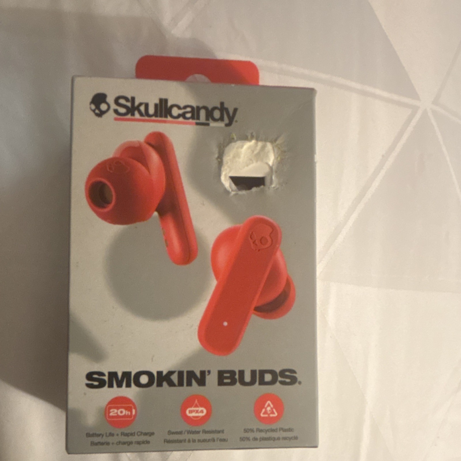 Skullcandy Smokin’ Buds True Wireless Bluetooth In-Ear Earbuds Red