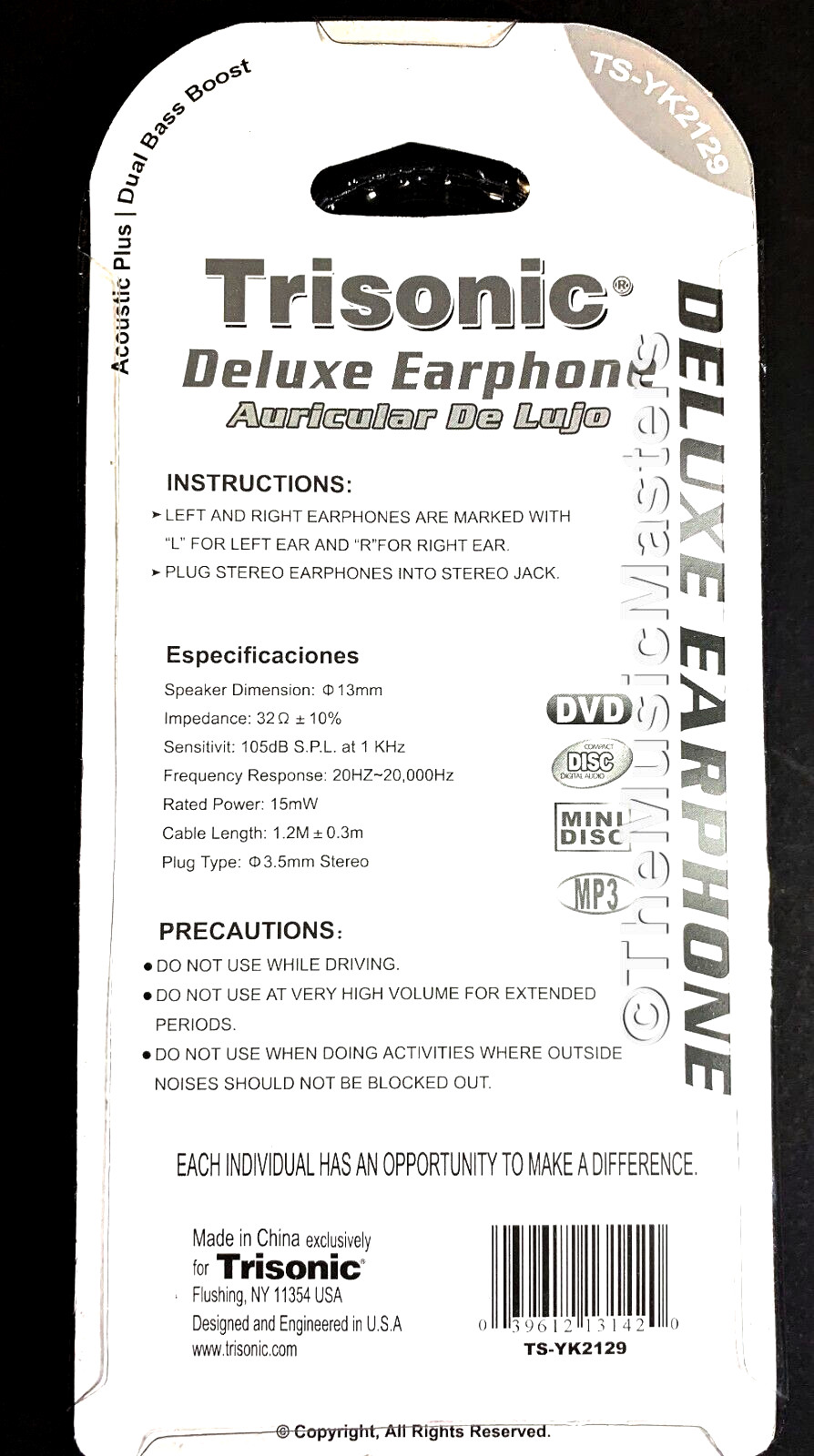 Wired 3.5mm (1/8″) Stereo Earphones Earbuds Audio Headphones Headset Black