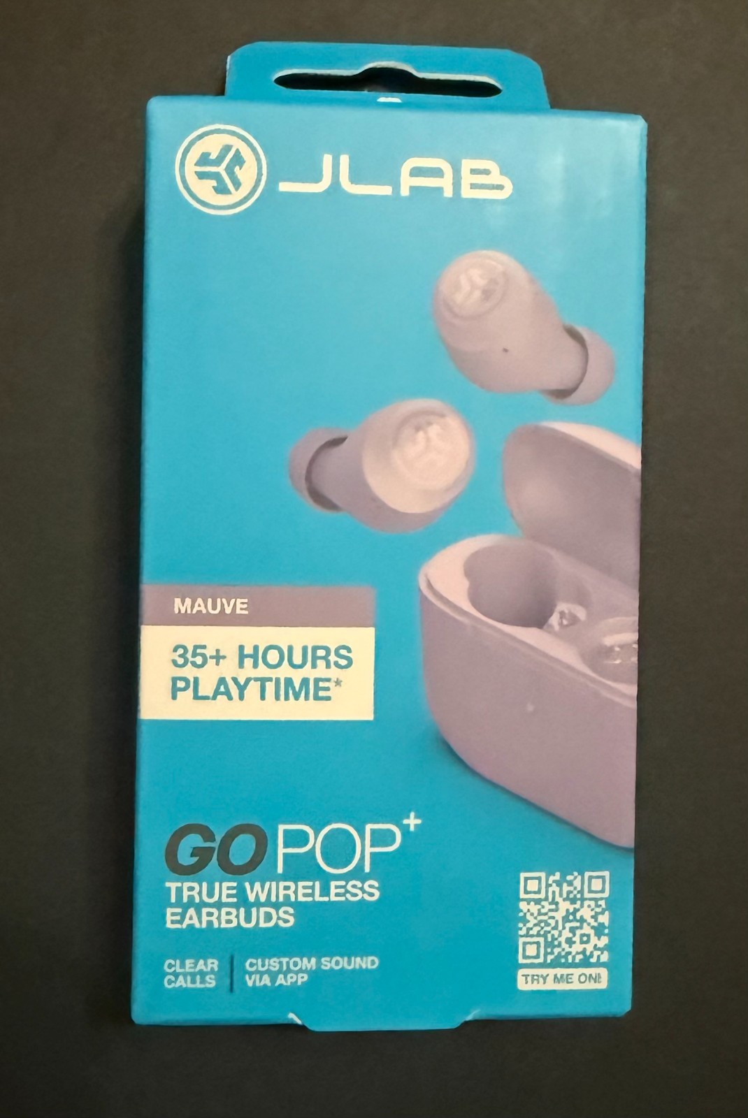 BRAND NEW IN BOX: MAUVE JLab Go POP+ True Wireless Earbuds 35+ hours playtime