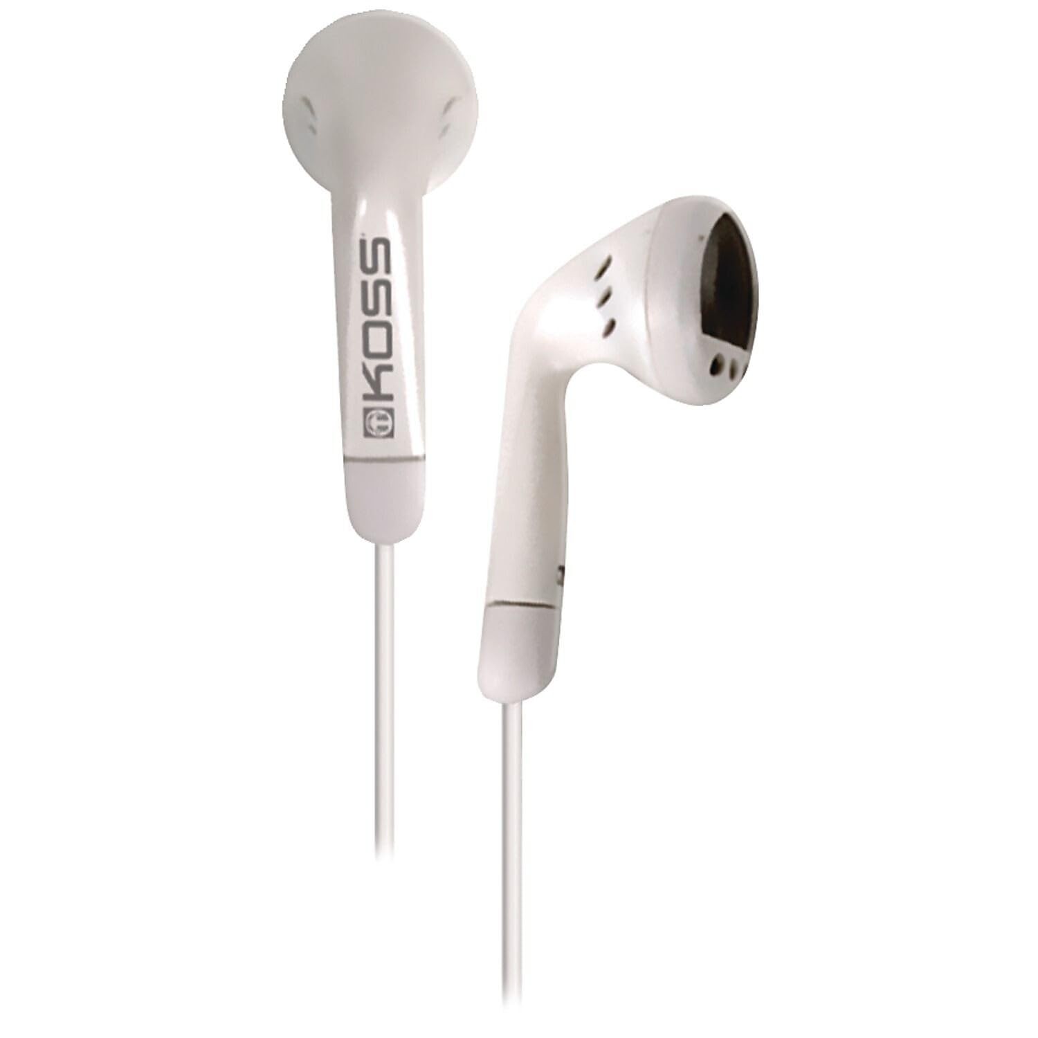 Koss In Ear Earbuds Wireless Lightweight Headphones for Music On the Go White
