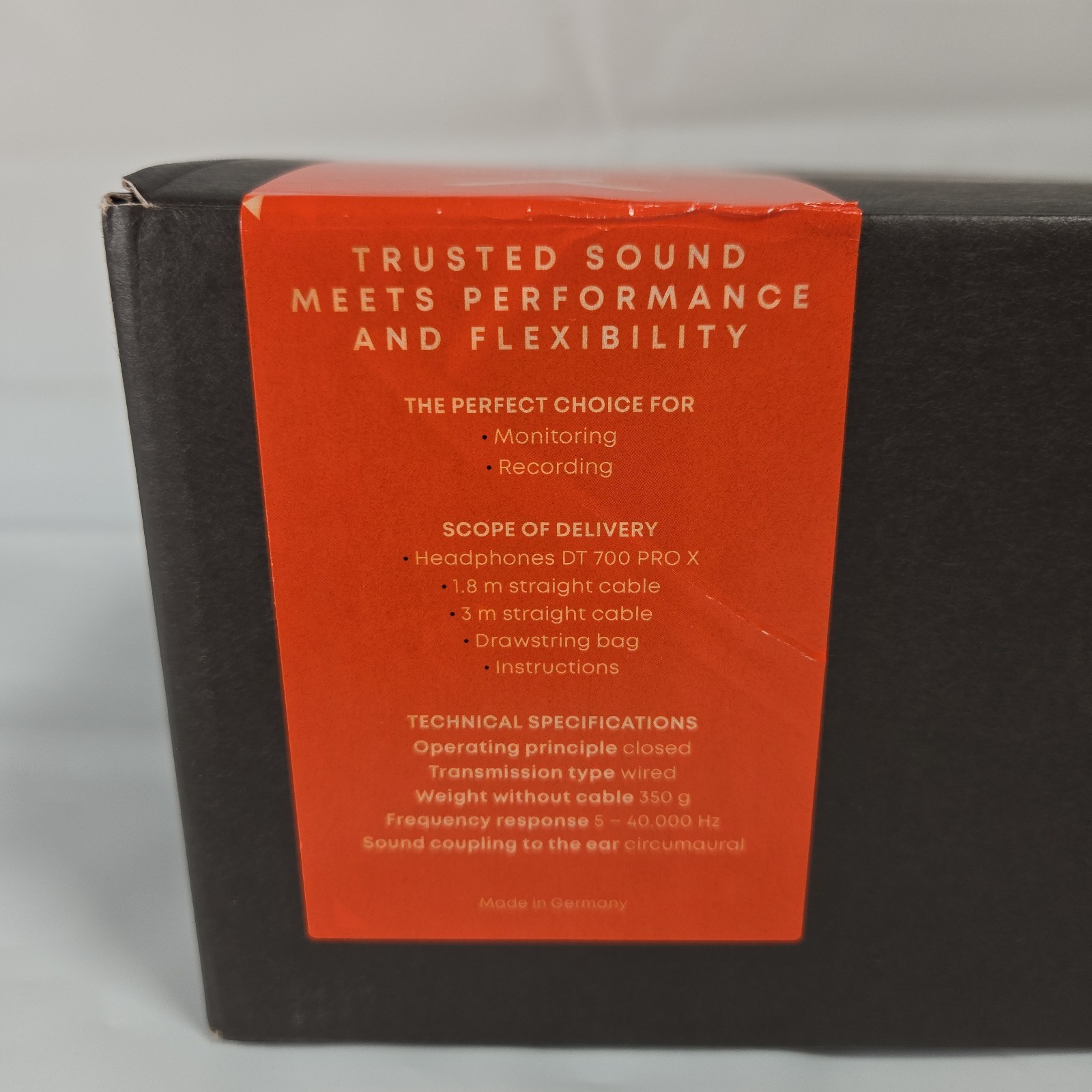 beyerdynamic DT 700 PRO X Studio/Reference Headphones-2 Cables/Manuals/Tested