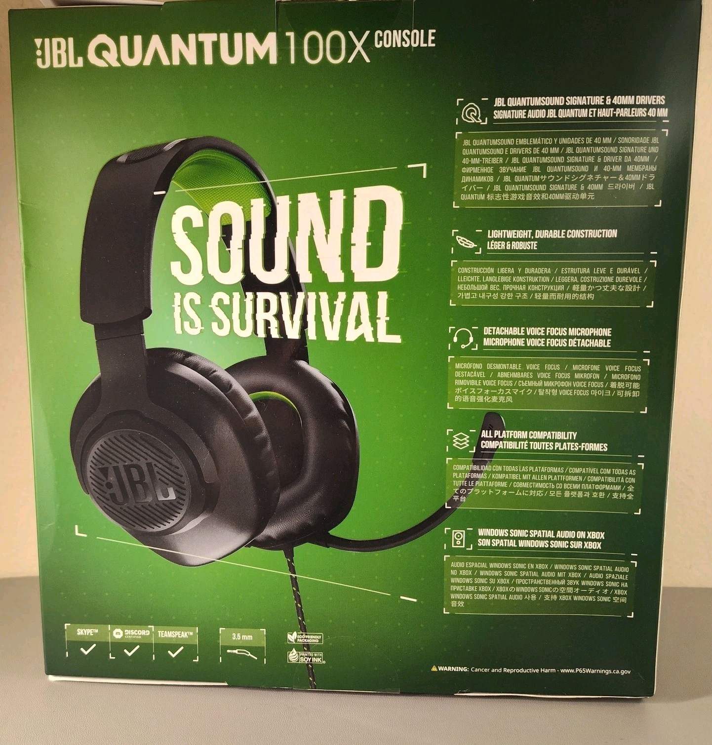 JBL Quantum 100X Wired Gaming Headset (Black)