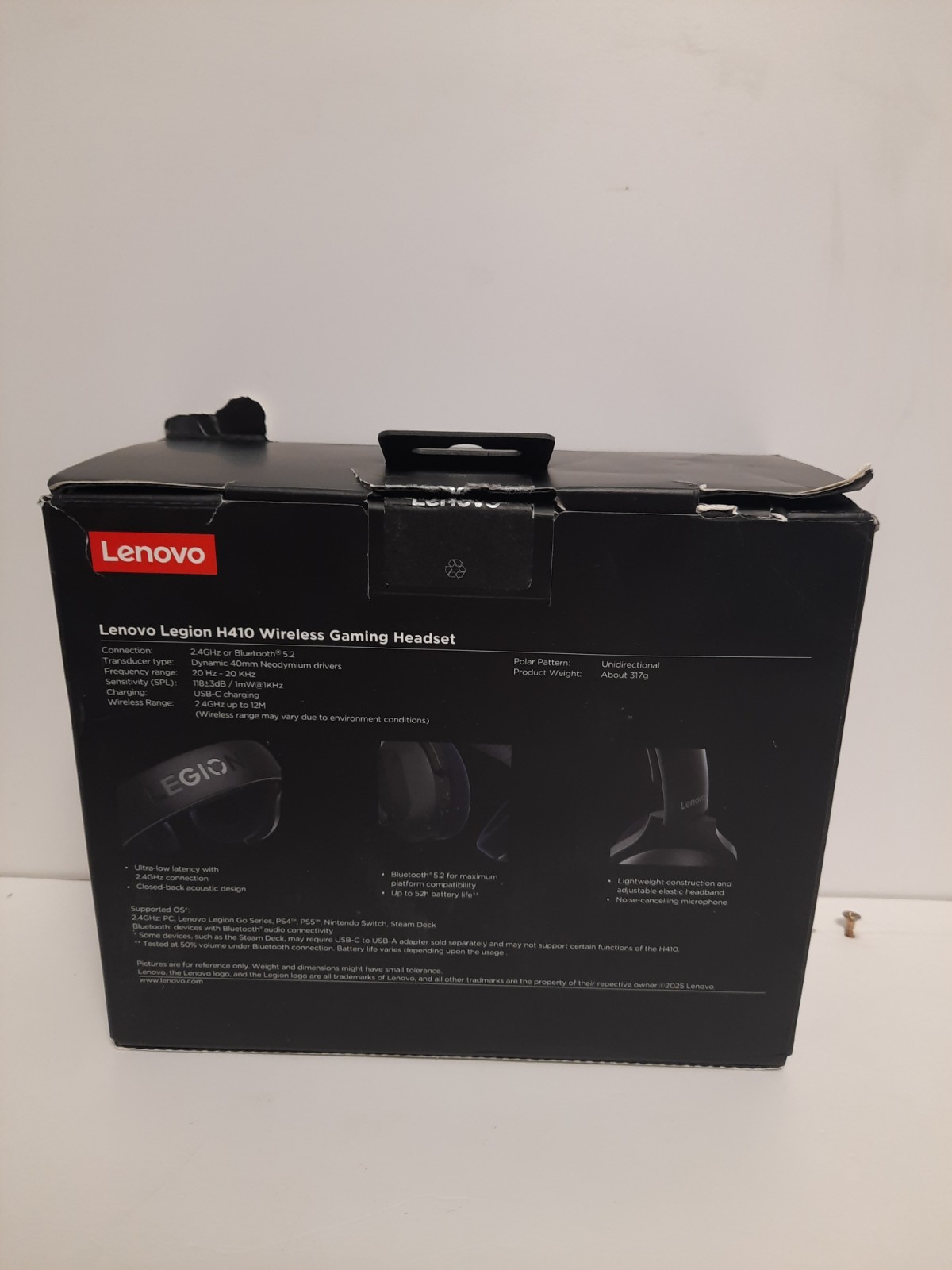 Lenovo Legion H410 Wireless Gaming Headphones USB Type-C Bluetooth