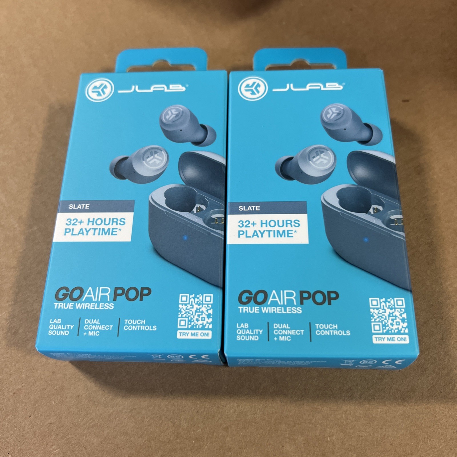 JLab EBGAIRPOPRSLT124 GO Air POP True Wireless In-Ear Headphones Slate Set 2