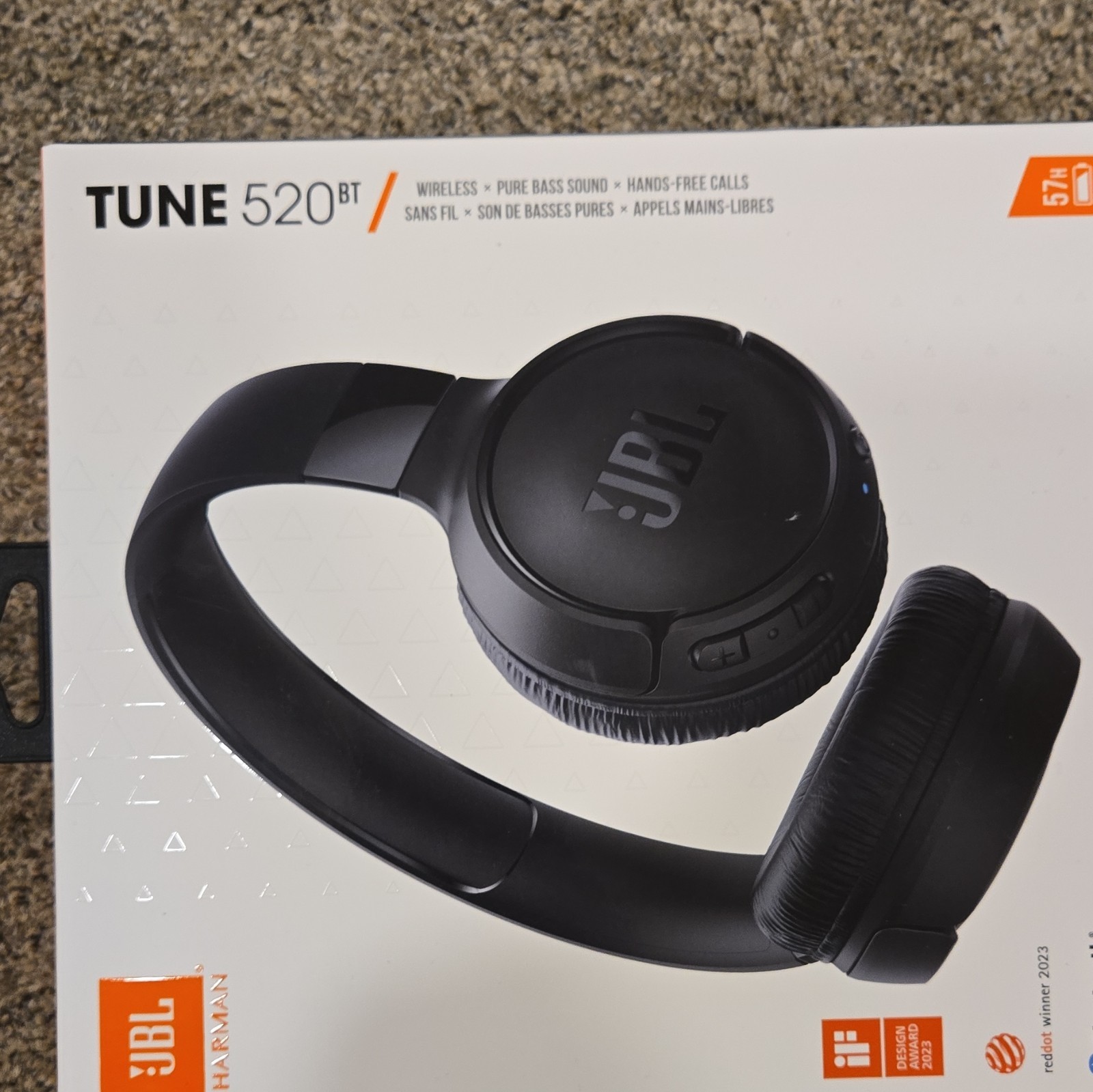 JBL Tune 520BT Wireless On-Ear Headphones – Pure Bass Sound – Brand New, Sealed!