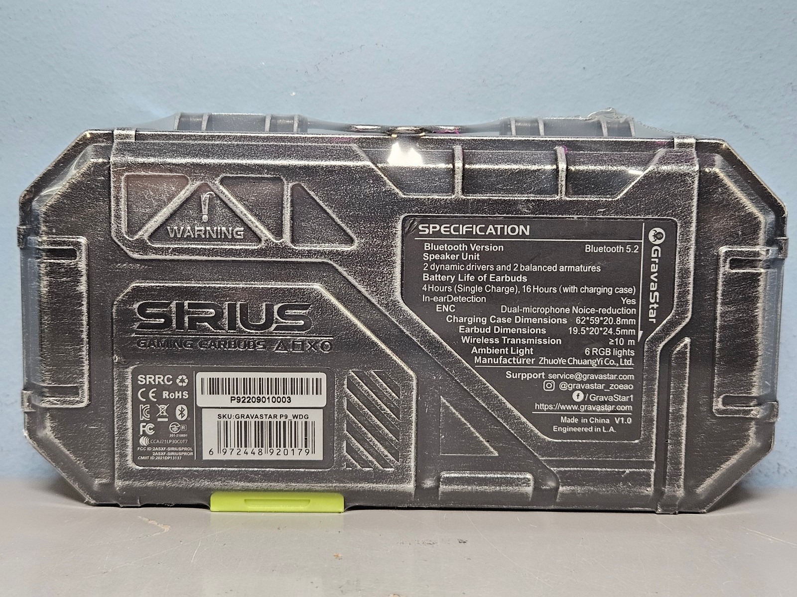 Pro Sirius Zinc Alloy Gaming Earbuds Gravastar P9 4h Battery – New & Sealed