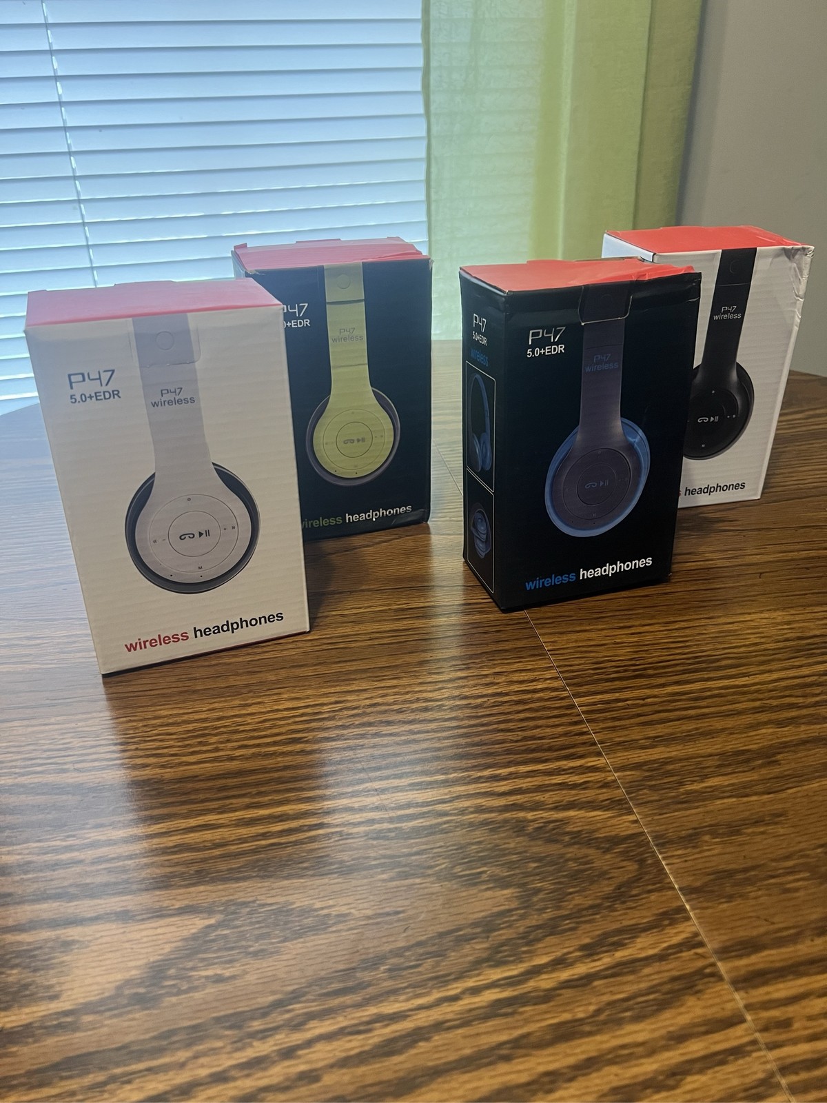 P47 Wireless Bluetooth 5.0 Over Ear Headphones with Mic and Foldable Design