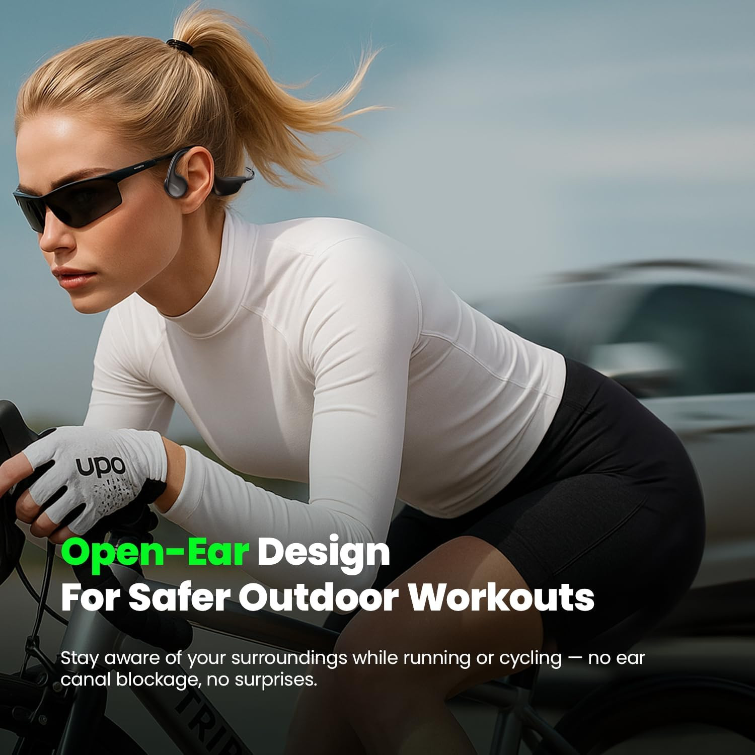 Bone Conduction Headphones,Bluetooth V6.0 Bone Conduction Earbuds with Mic,Open