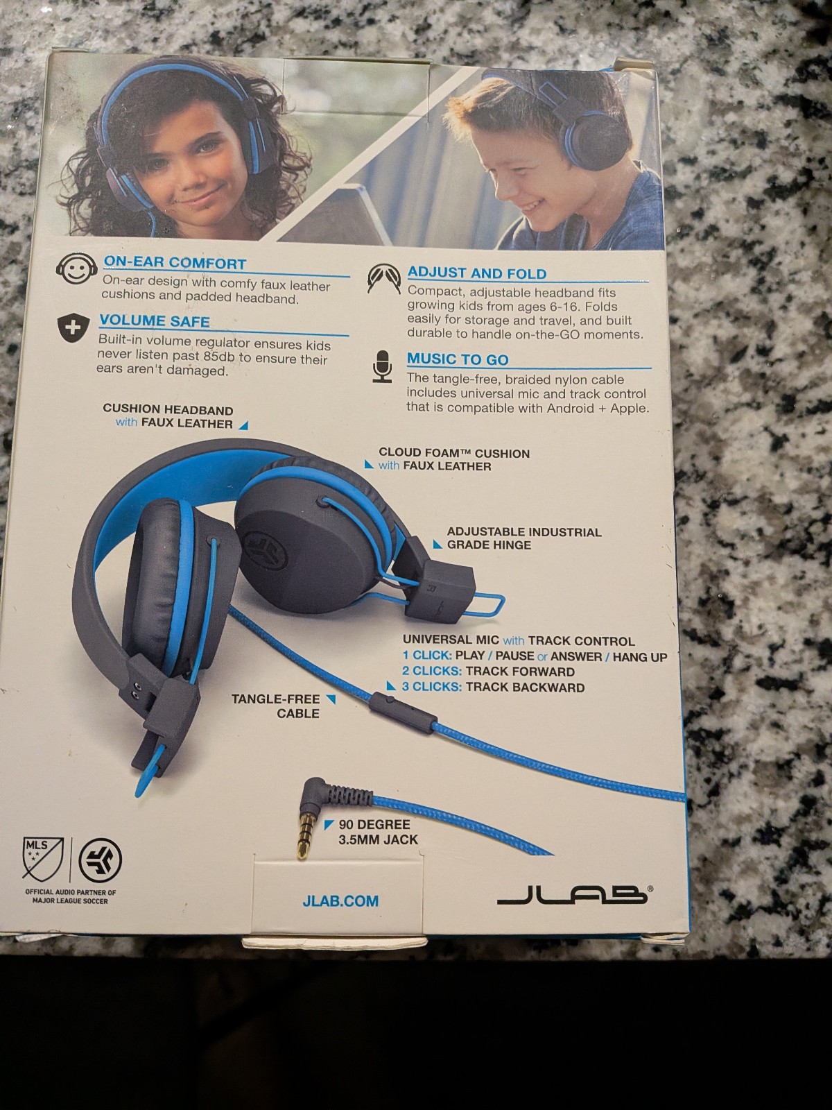 jlab jbuddies studio on-ear kids wired headphones