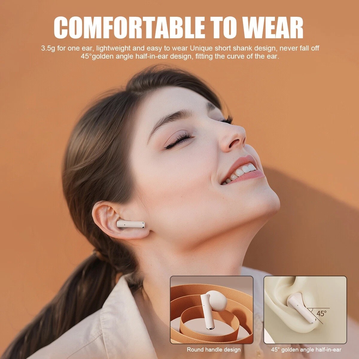 Vividus Q86 Retro Camera Design Wireless Earbuds with Digital Display, Bluetooth