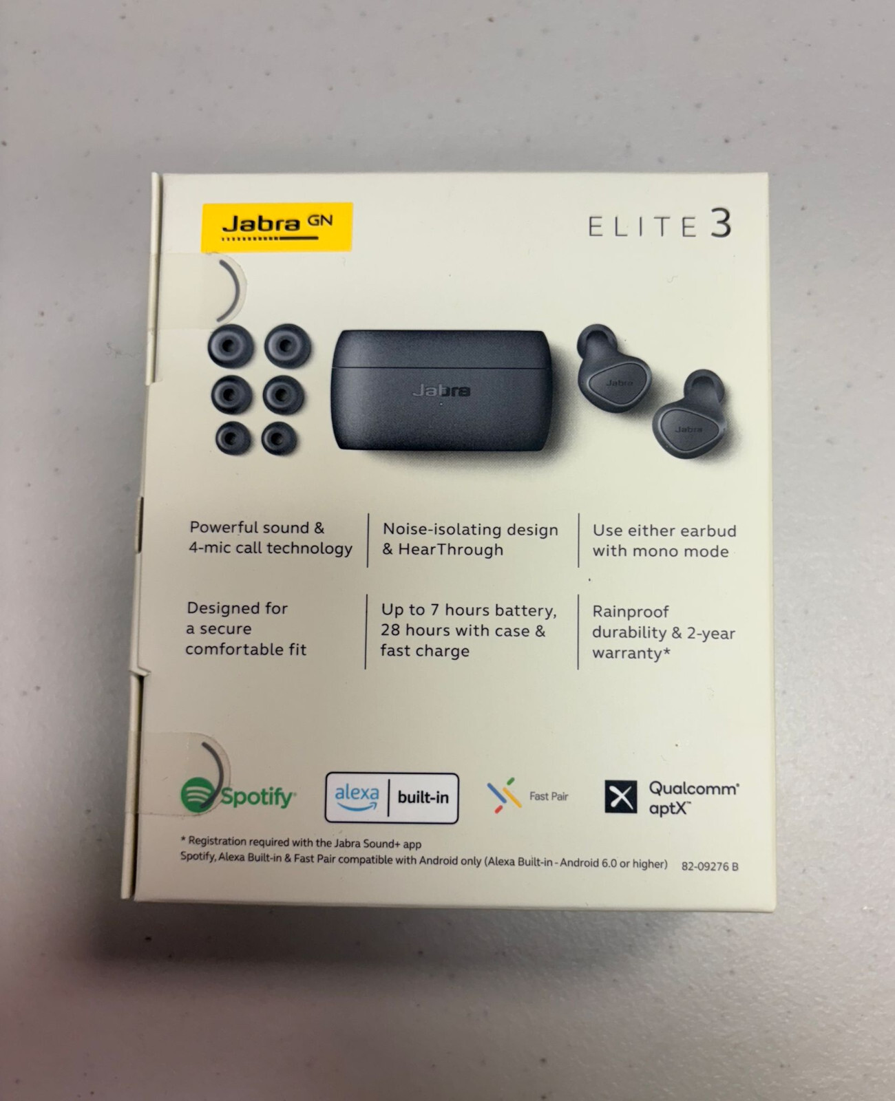 Jabra – Elite 3 True Wireless In-Ear Headphones -Dark Grey