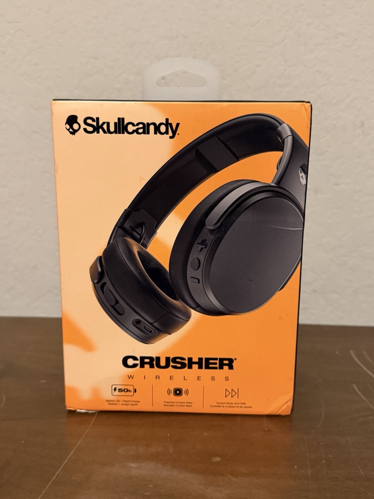 Skullcandy Crusher Wireless Over-Ear Sound Isolating Wireless Headphone 50hr NEW