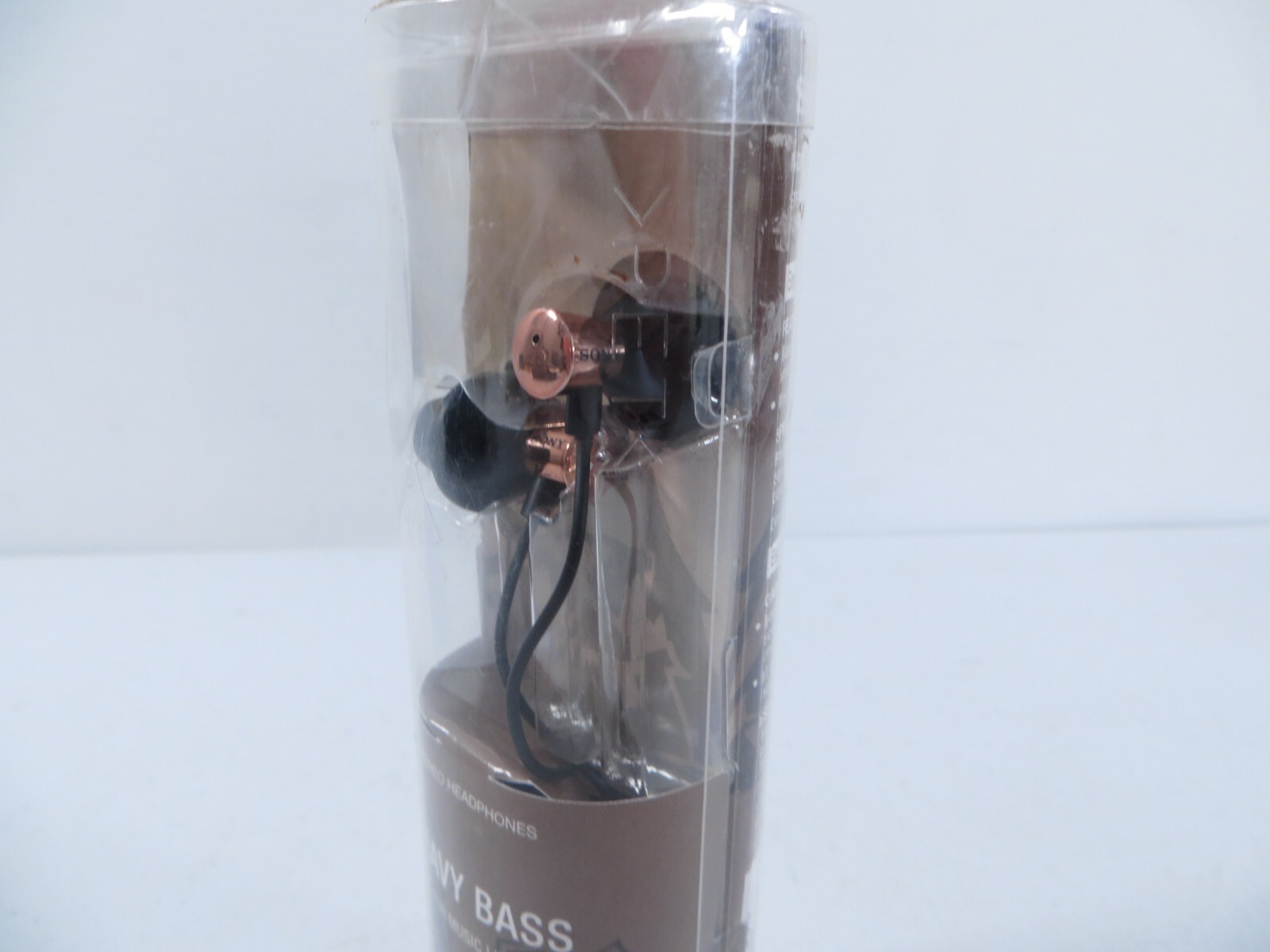 Sony MDR-ED12LP Stereo Headphones Heavy Bass Black Gold Earbuds NEW OPEN BOX