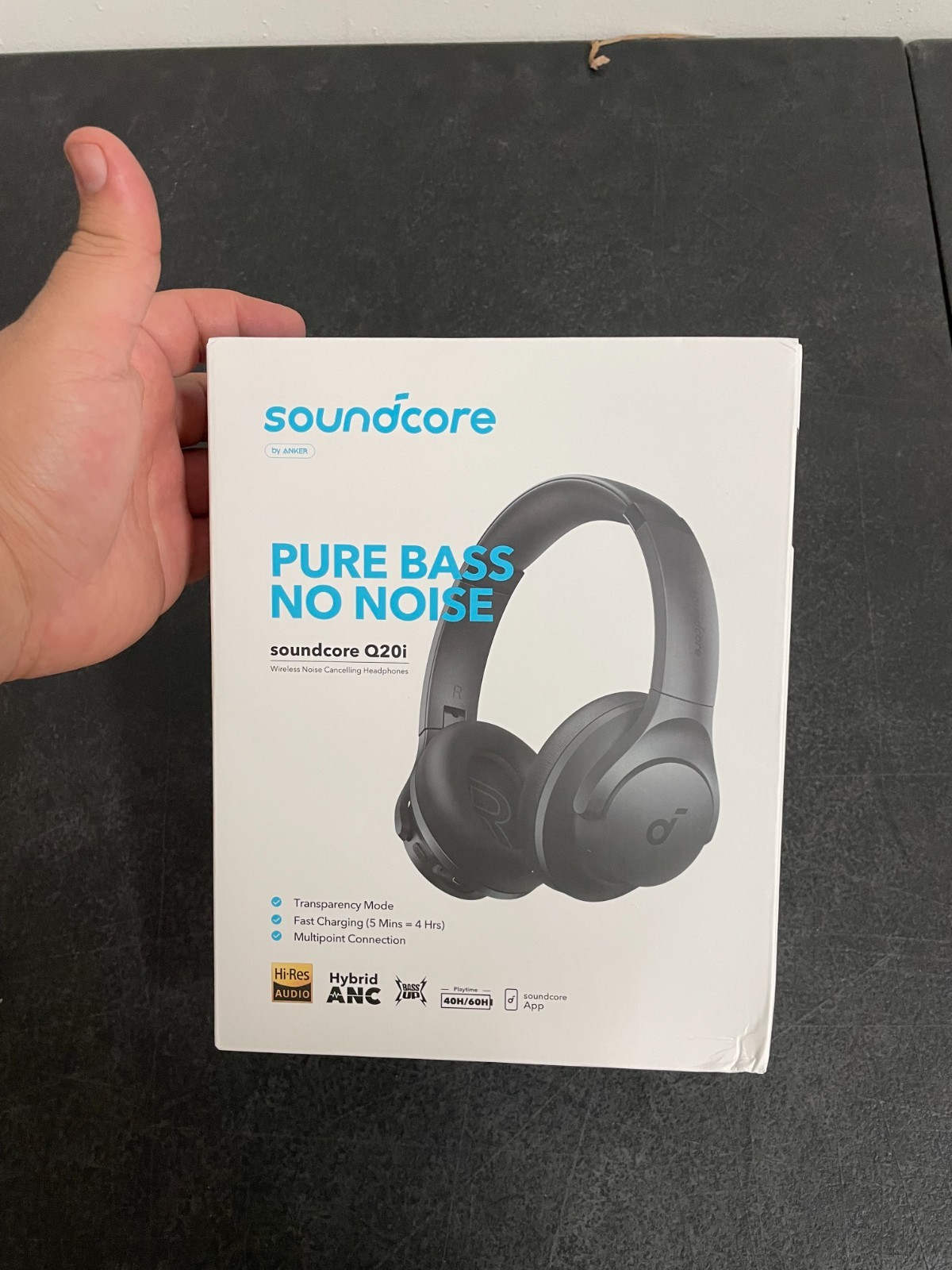Soundcore Q20i Over Ear Hybrid Active Noise Cancelling Headphones – Black