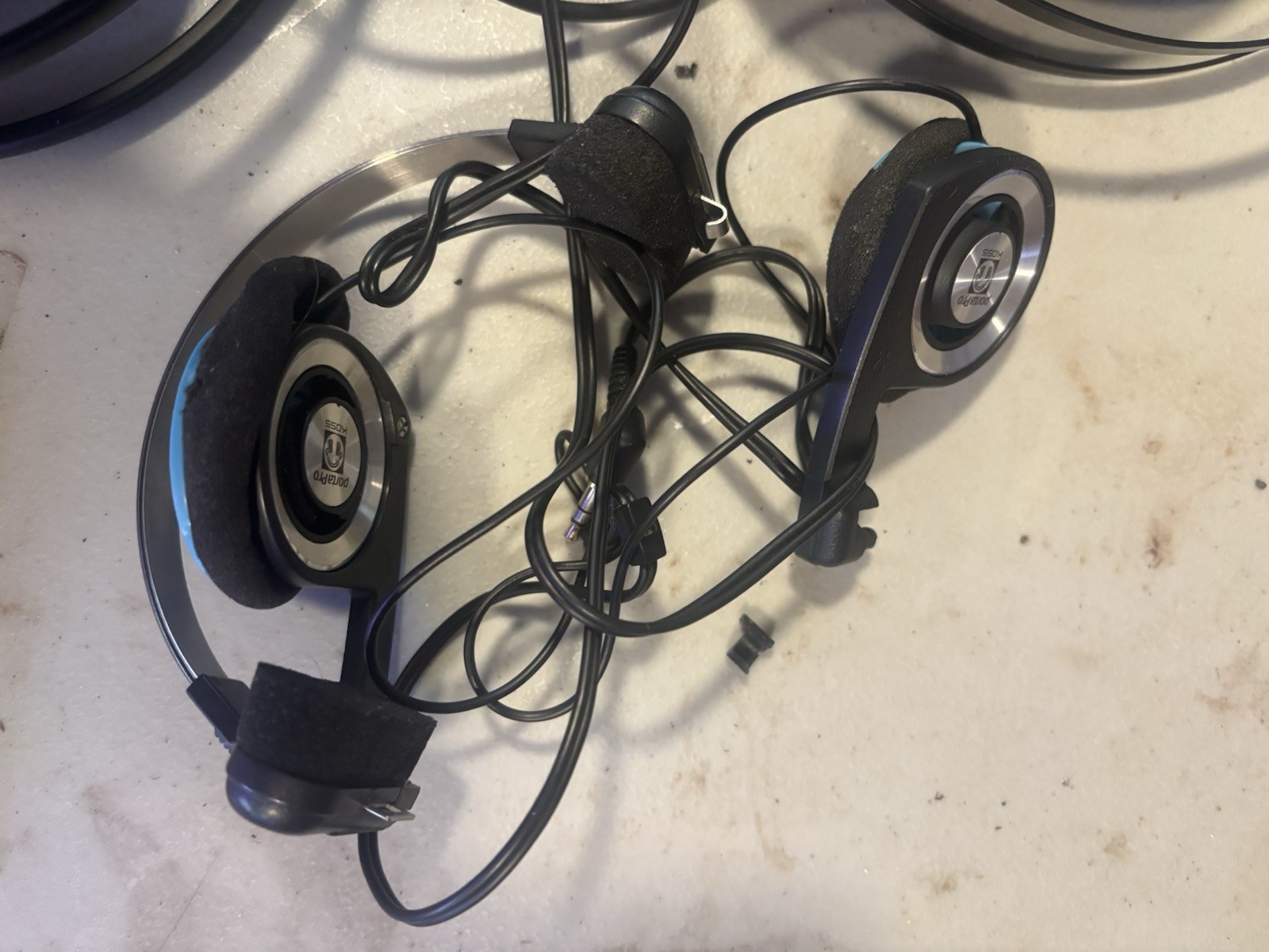 Lot of 6 used monitor headphones – AKG K44, K55, K52, Koss Porta Pro