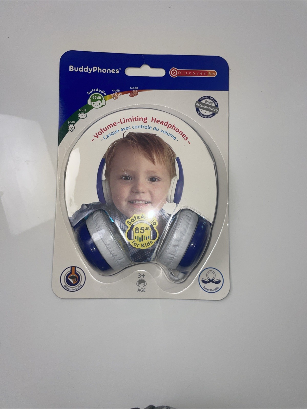 NEW Buddy Phones Safe Audio 85 for Kids Volume Limiting Headphones Anti Allergic