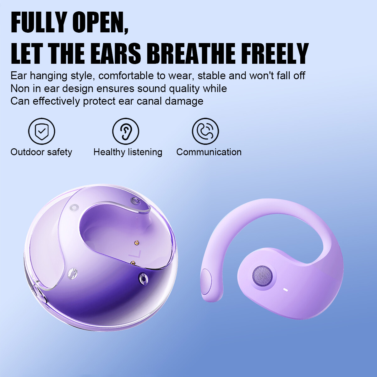 Wireless Bluetooth Earphones Headphones Sports Ear Hook Running Bass Earbuds TWS