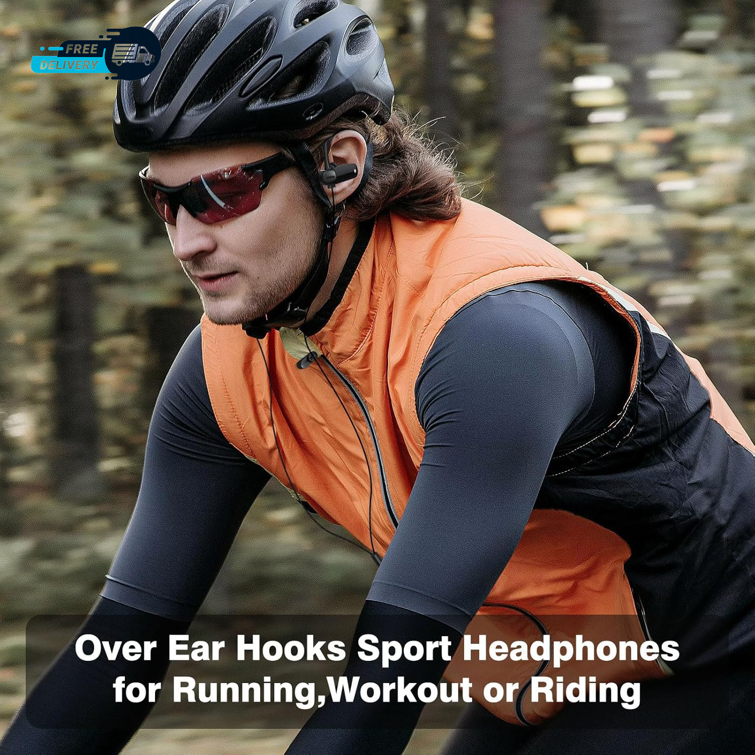 USB C Headphones over Ear Hook Sport Wired Earbuds Kids with Loop Mic Samsung