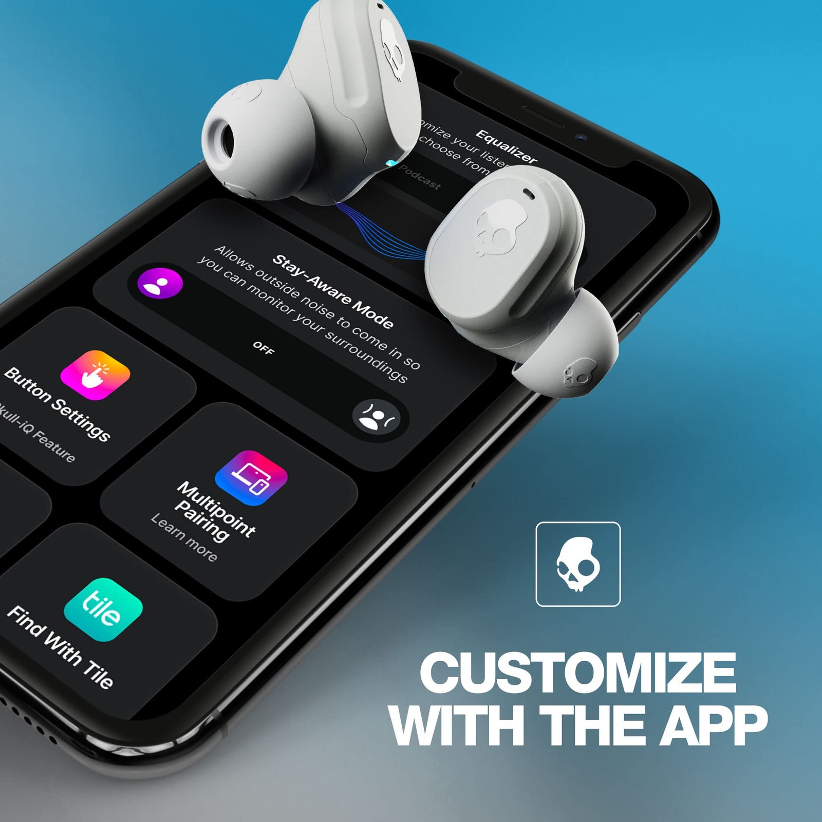 Skullcandy Mod Wireless Earbuds, Bluetooth Headphones, Up to 32 Hours Battery,