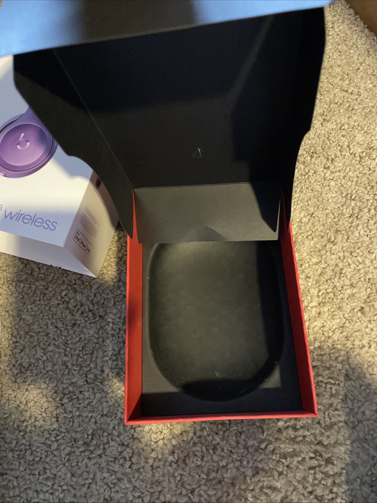 Beats EMPTY BOX ONLY Purple Ultra Violet Dr. Dre Solo 3 Wireless Music