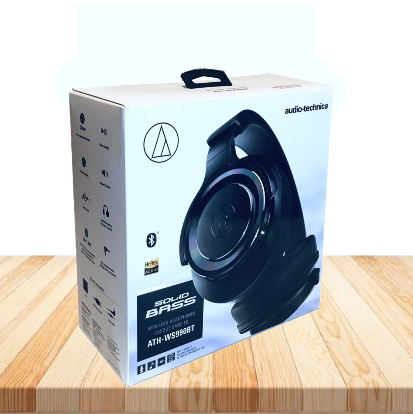 Audio-Technica ATH-WS990BT Wireless Headphones Noise-Cancelling Solid BASS Hi-Rs