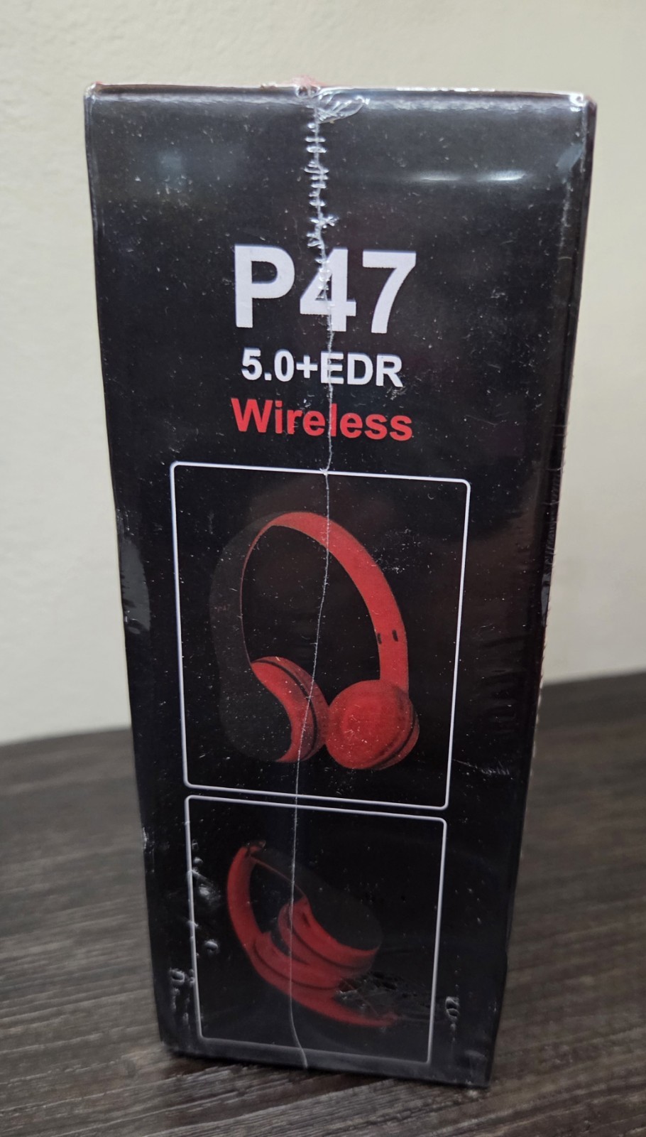 P47 Wireless Headphones Bluetooth 5.0+EDR Foldable Over-Ear with Mic, FM & SD –