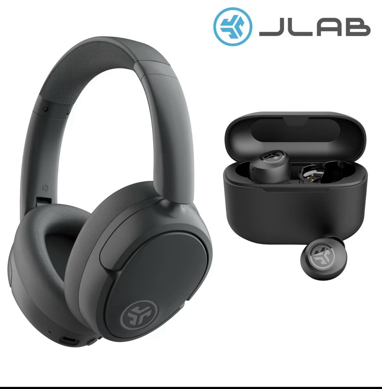 JBuds Lux ANC Headphones and GO POP+ Bluetooth Earbuds