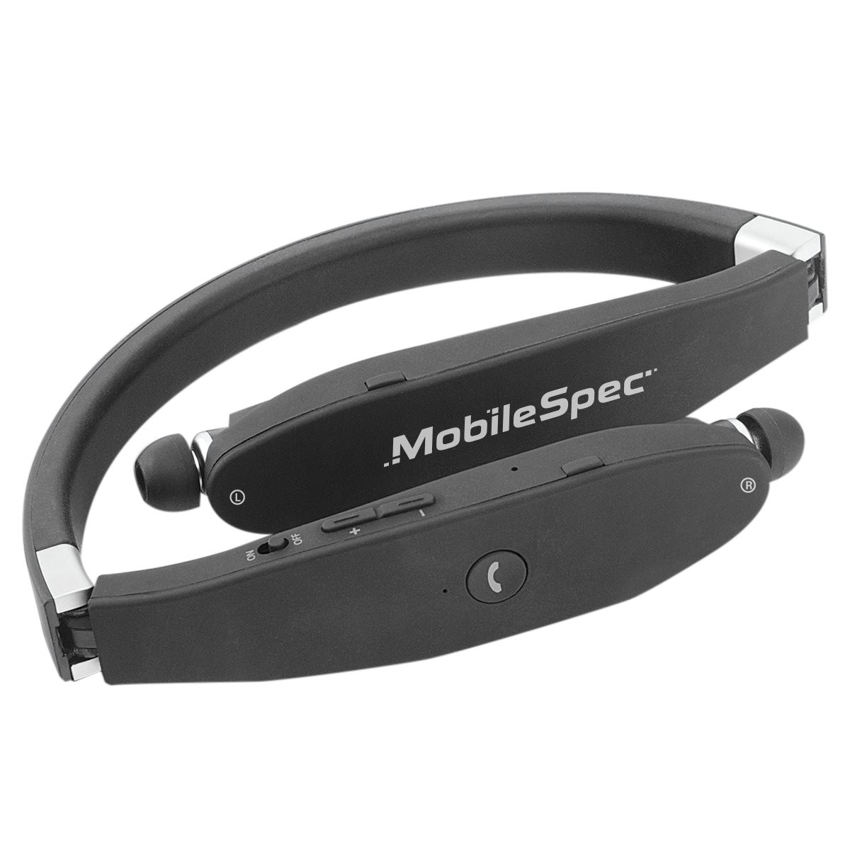 Universal Bluetooth Neck Headphones with Retractable Earbuds and Microphone